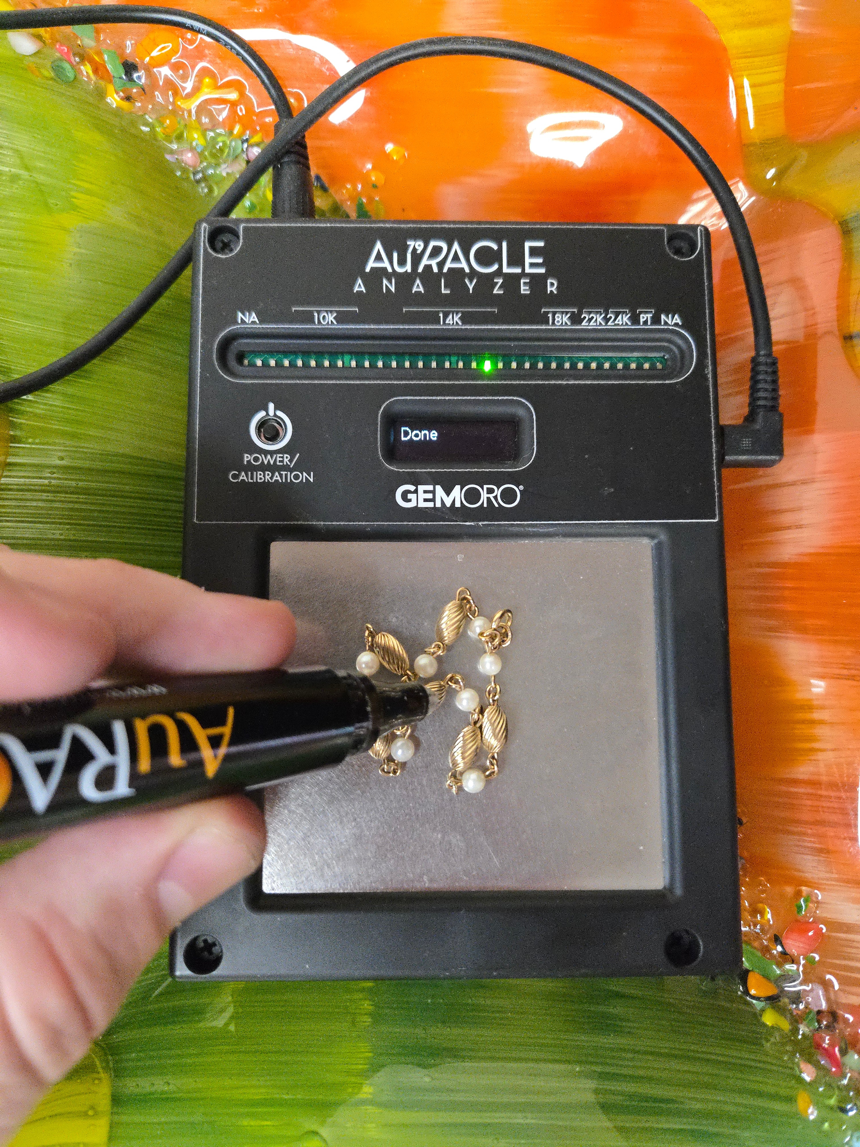 Solid 14K Yellow Gold Bracelet with Pearls – 7 Inches