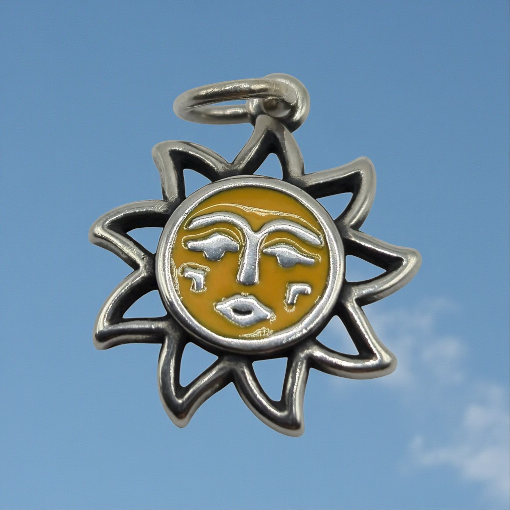 James Avery Sunny Days Enamel 925 Sterling Silver Charm Pendant