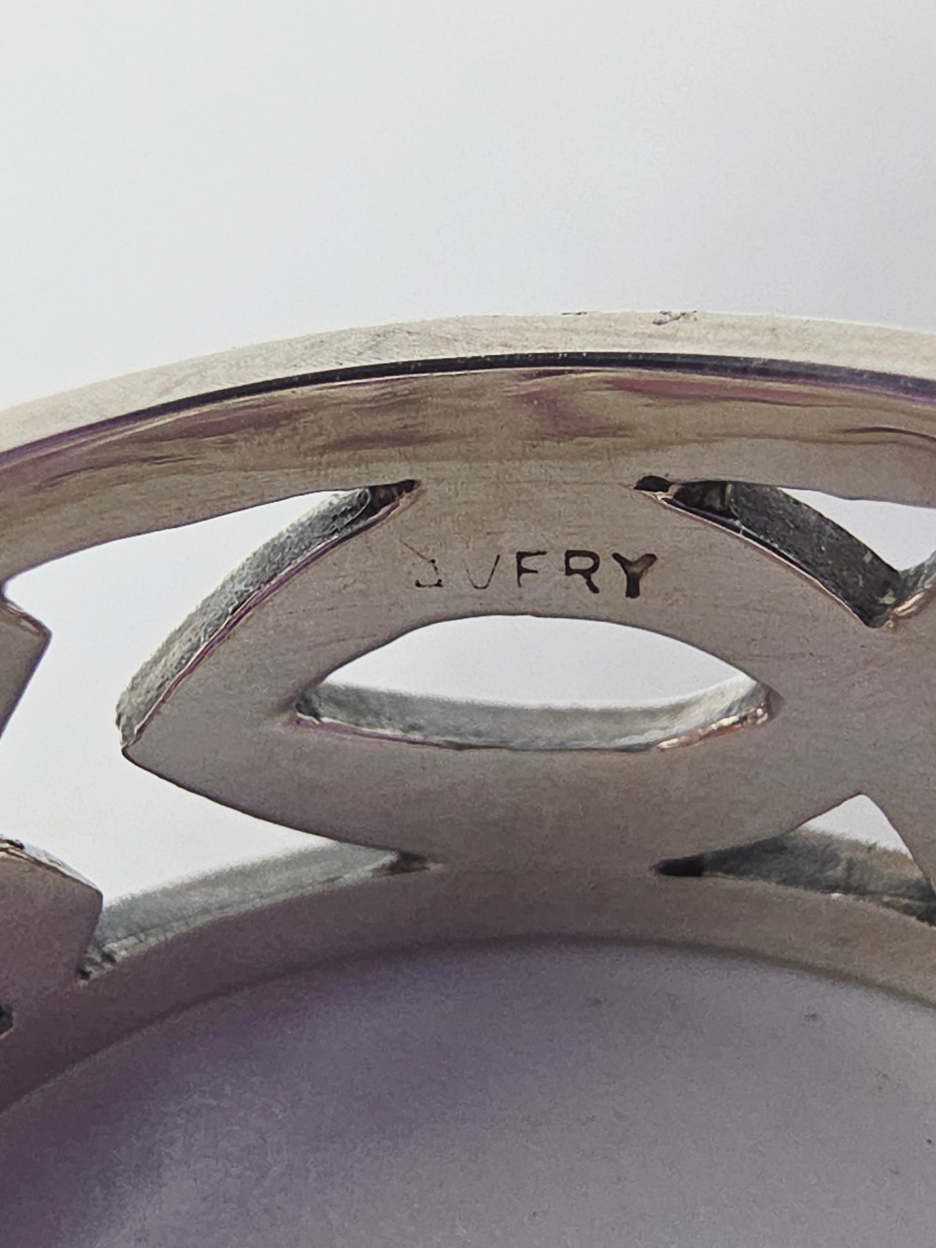 RETIRED James Avery Sterling Silver Ichthus Eternity Ring - Size 7