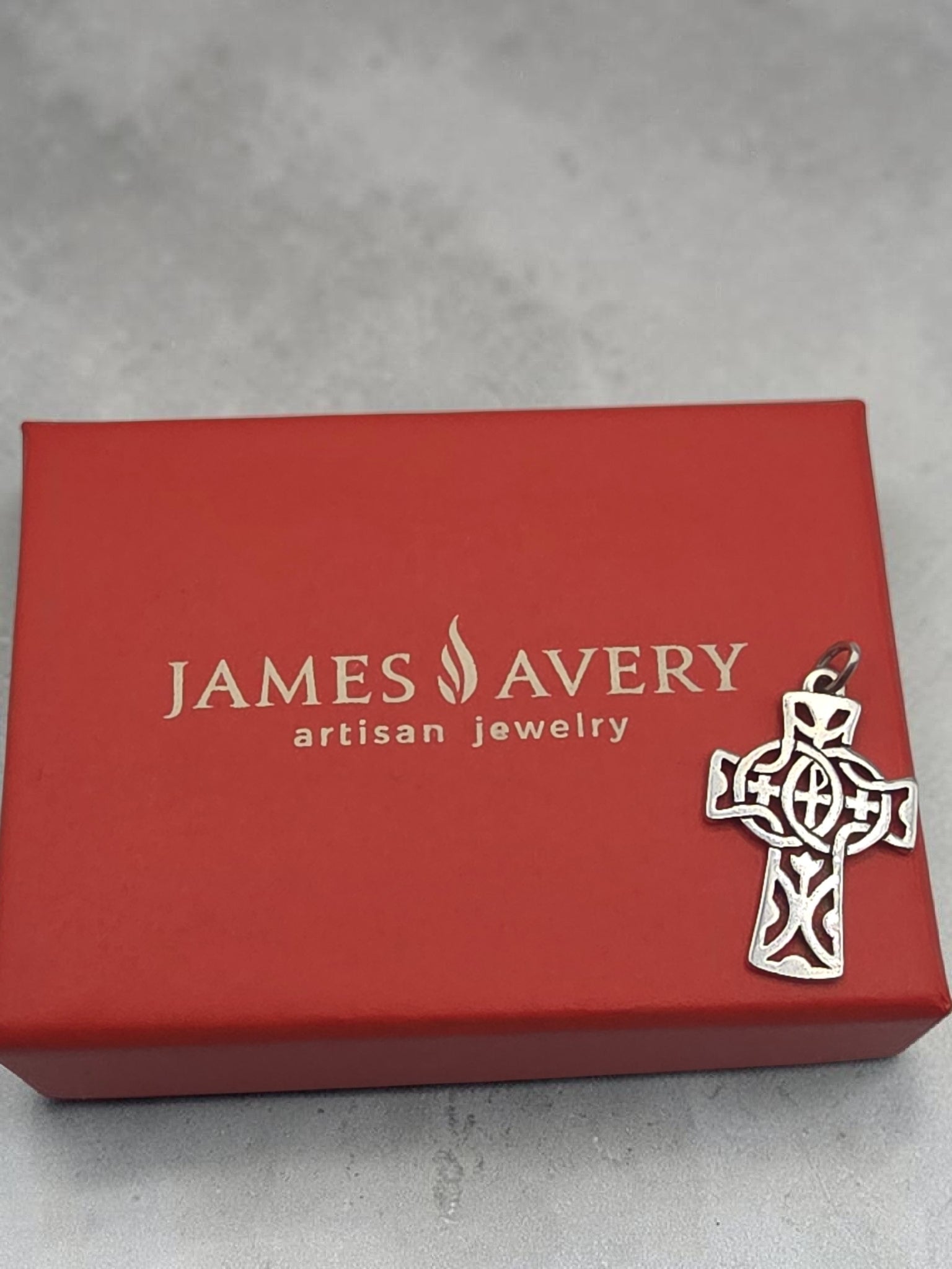 RETIRED James Avery Unity Cross Sterling Silver Holy Trinity Charm Pendant