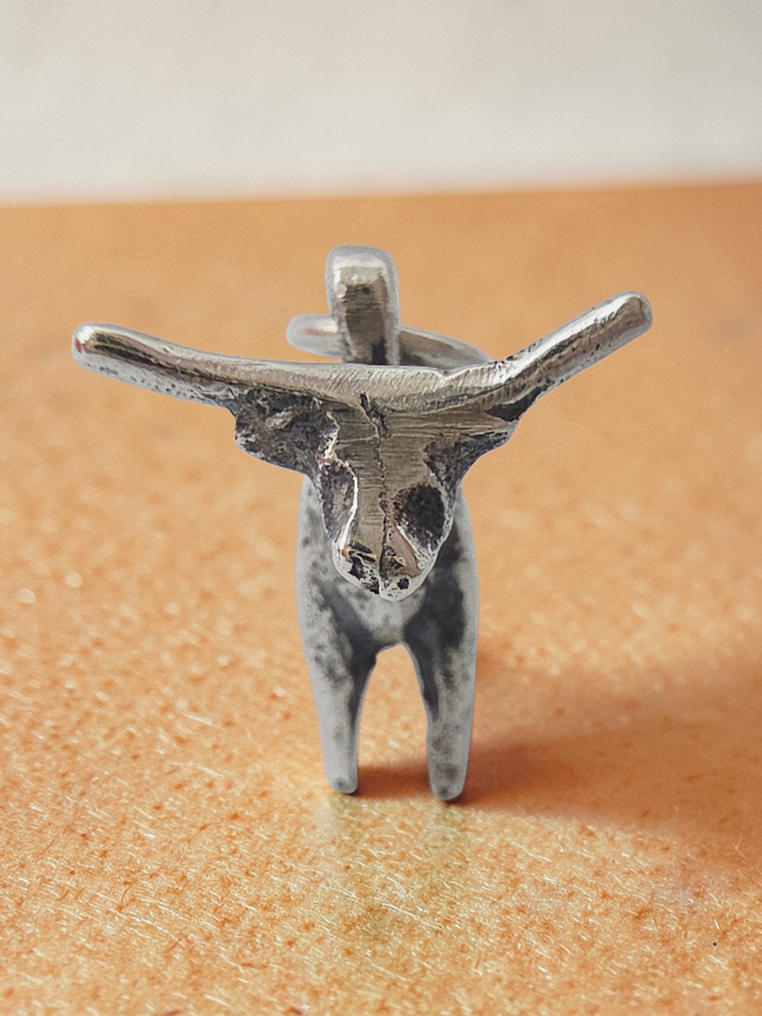 RETIRED James Avery 3D Texas Longhorn Bull Cow Sterling Silver Charm Pendant HTF