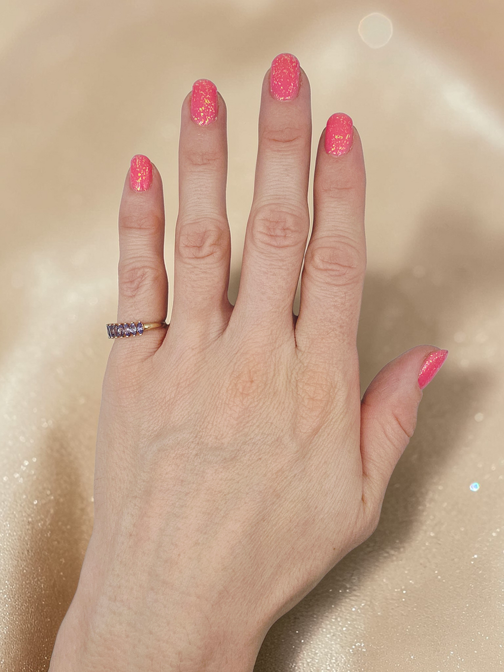 Solid 10K Yellow Gold Ring with Marquise Cut Tanzanite Cluster - Size 6