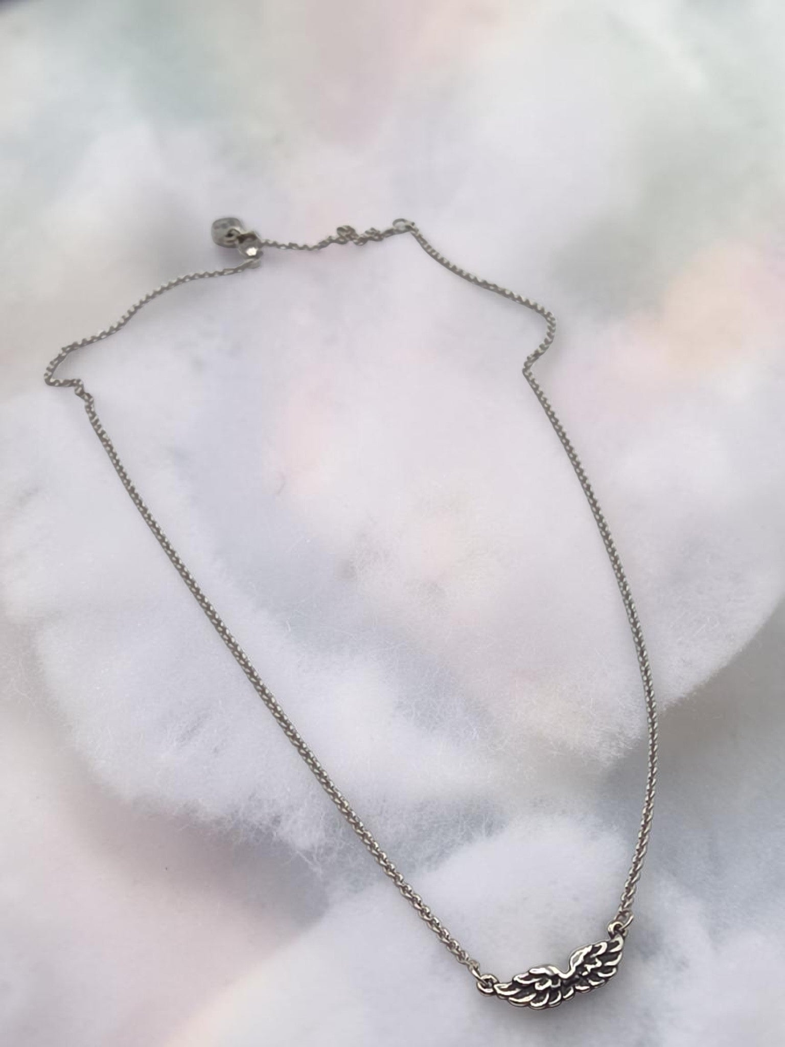 RETIRED James Avery Take Flight Angel Wings 925 Sterling Silver Pendant Necklace