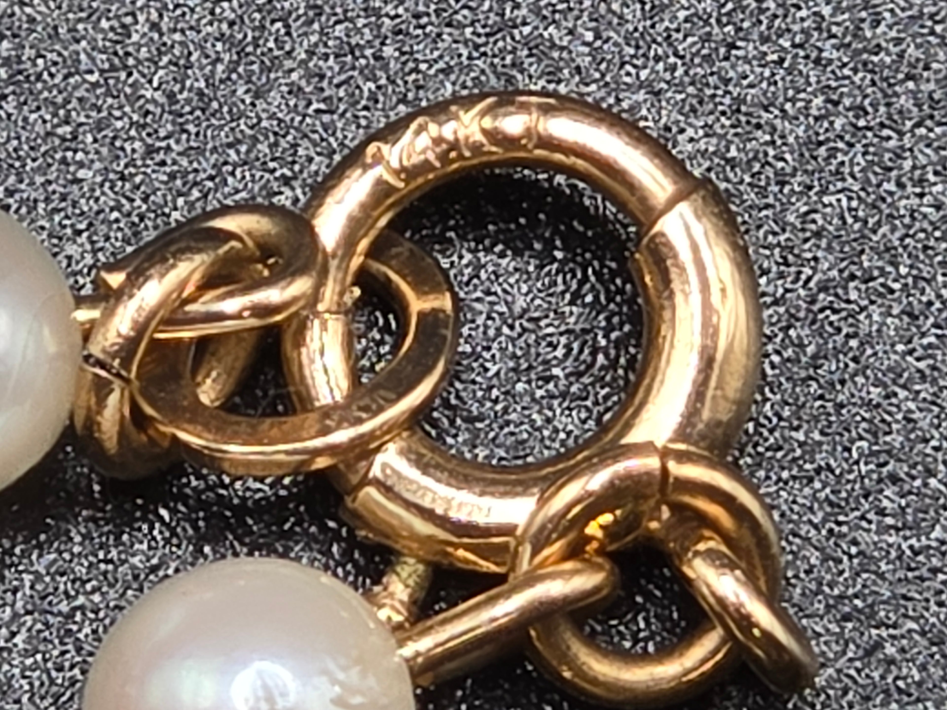 Solid 14K Yellow Gold Bracelet with Pearls – 7 Inches