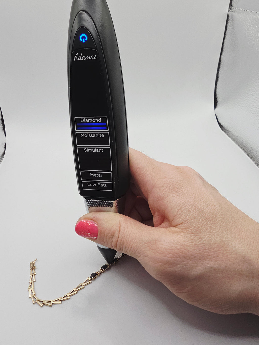 Solid 10K Yellow Gold Bracelet with Blue Sapphires and Diamonds - 7.25 Inch