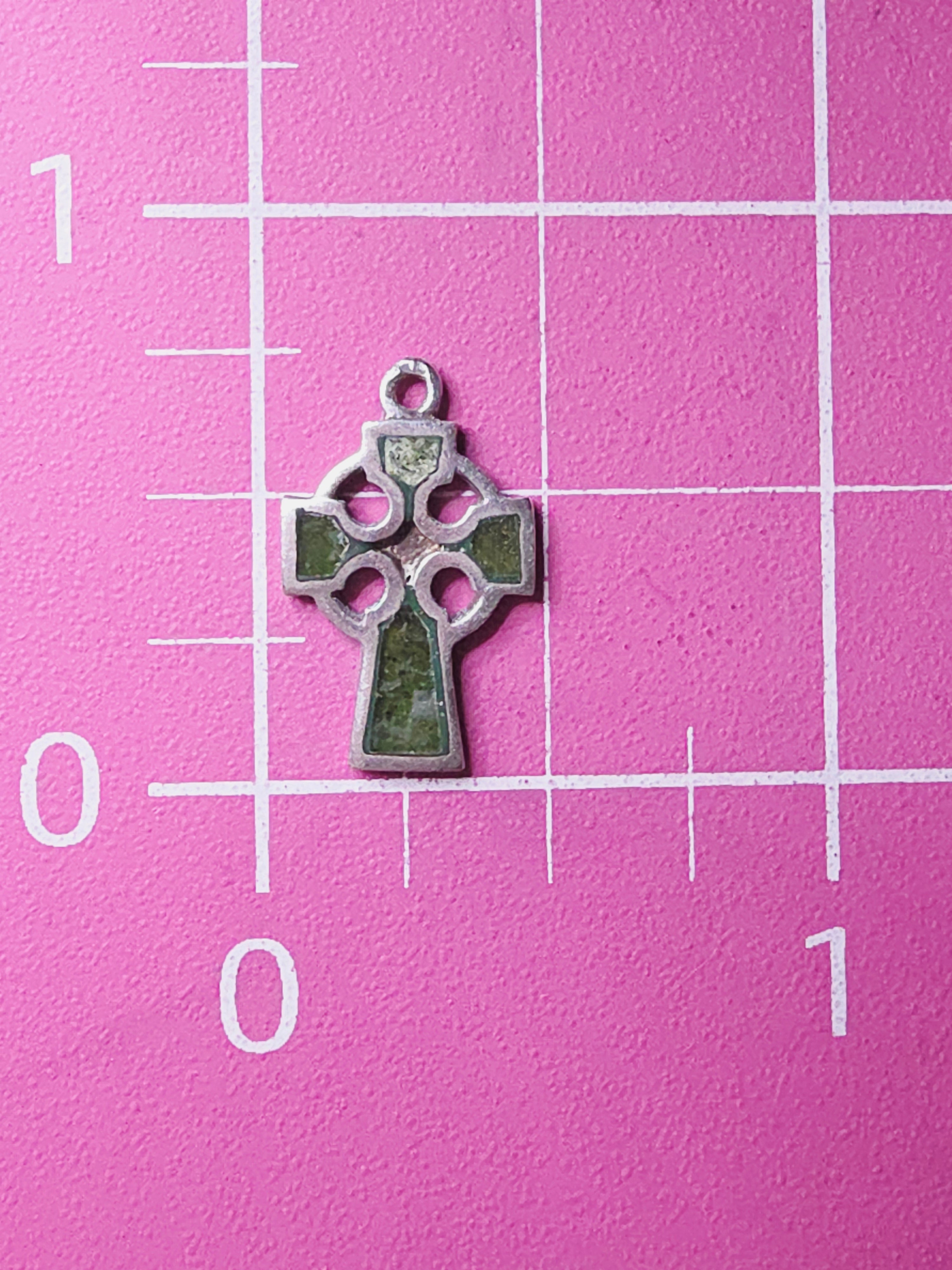 925 Sterling Silver Celtic Cross Charm Pendant - IRELAND