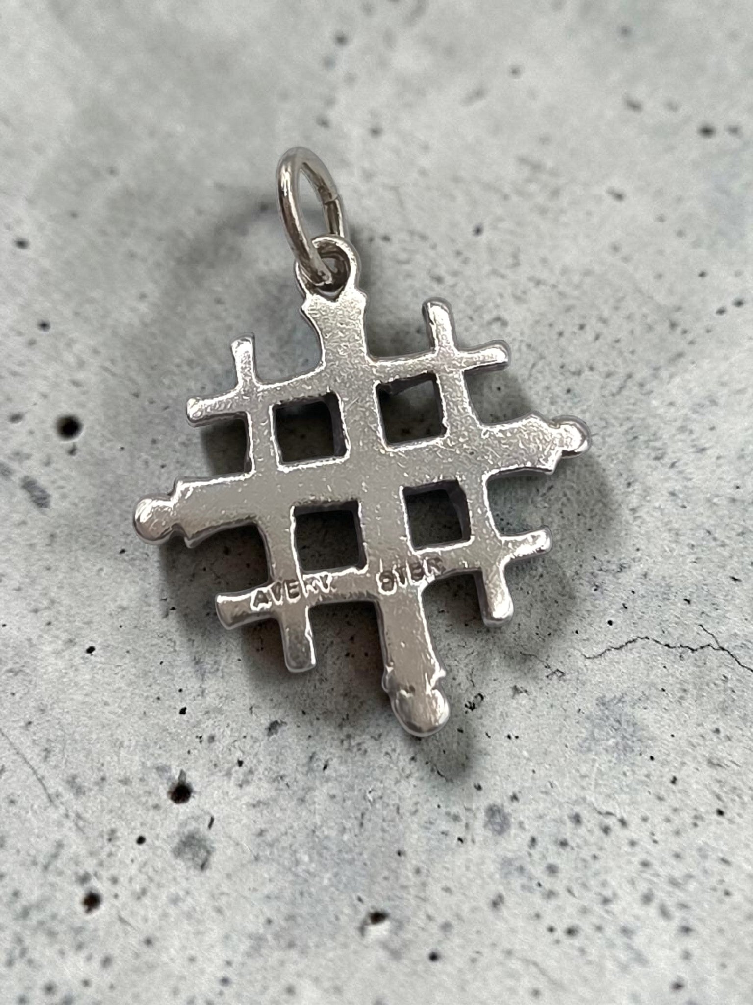Retired James Avery Jerusalem Cross Sterling Silver Charm Pendant