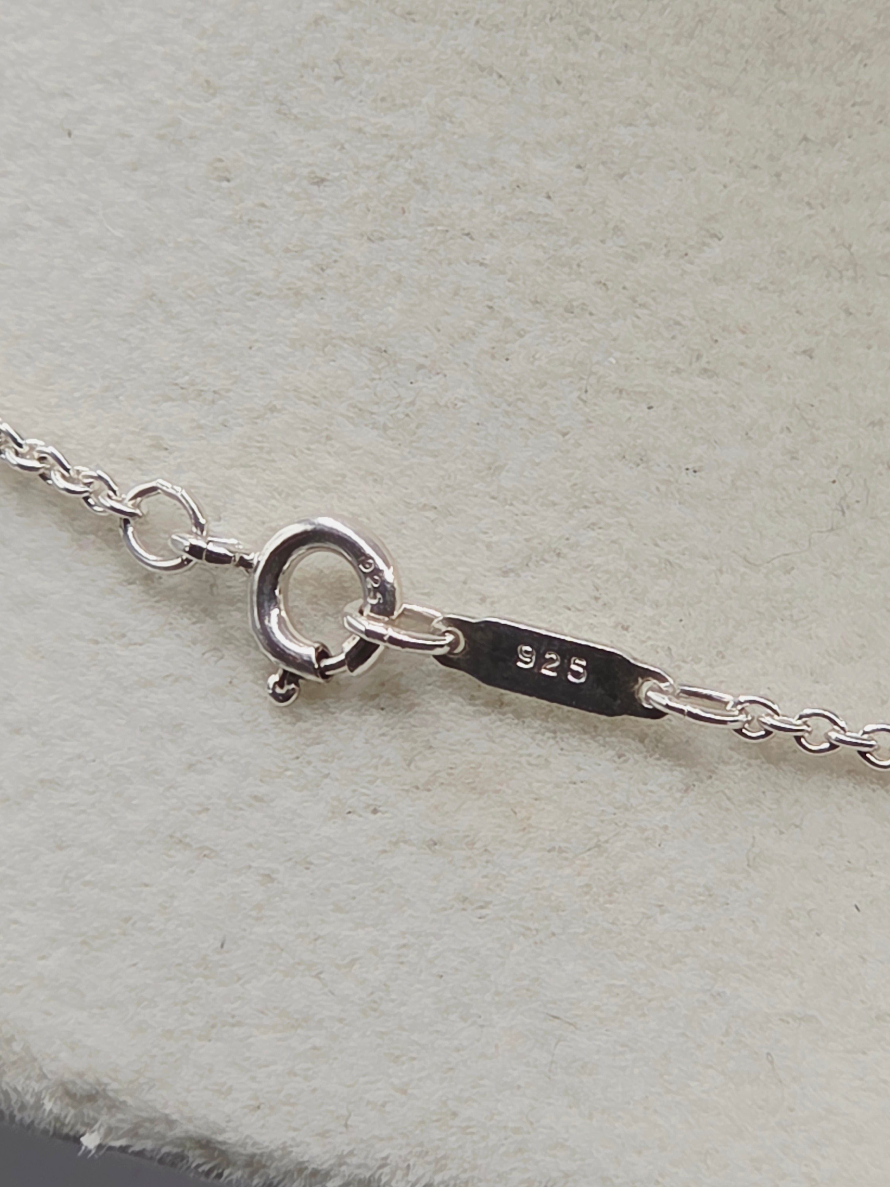 Tiffany & Co. 925 Sterling Silver Necklace with Bow Pendant 20 Inches