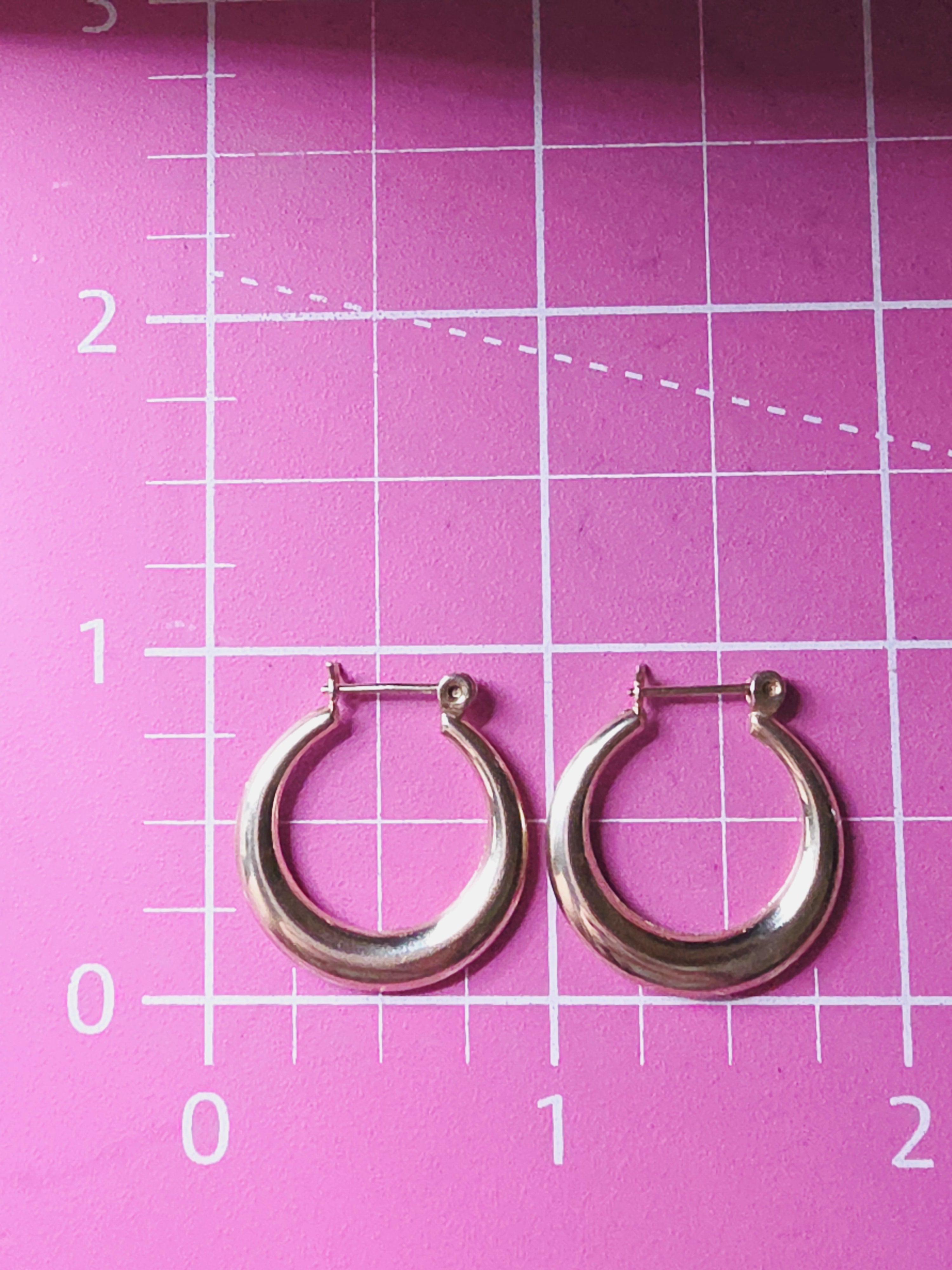 Solid 14K Yellow Gold Hoop Earrings