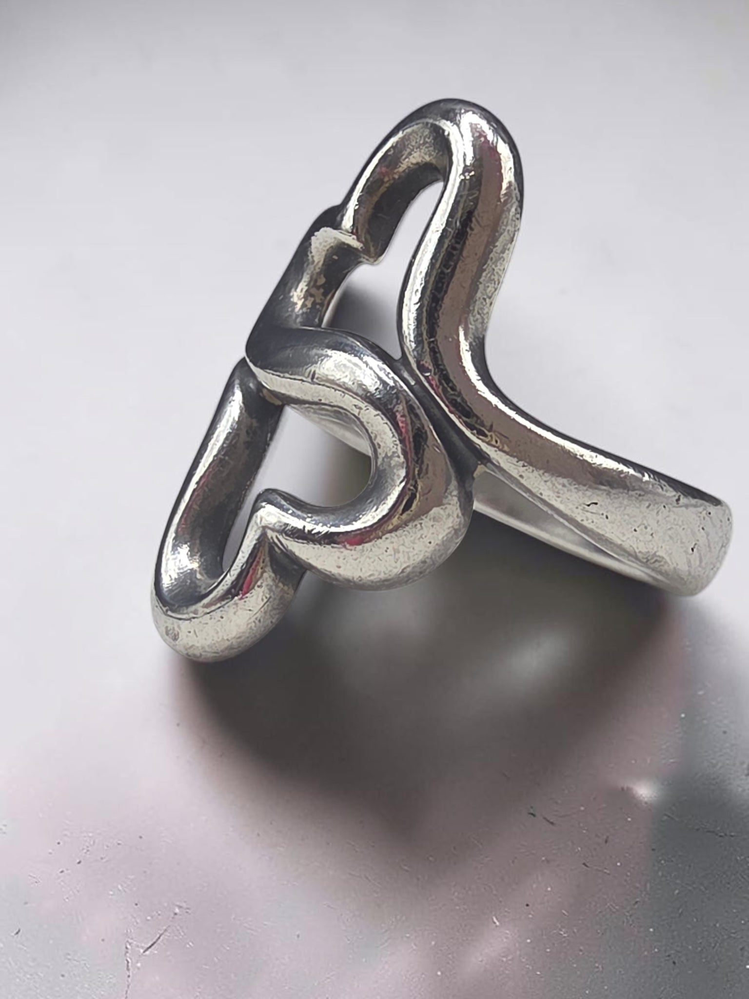 James Avery Sterling Silver Heart to Heart Open Double Heart Ring - Size 5