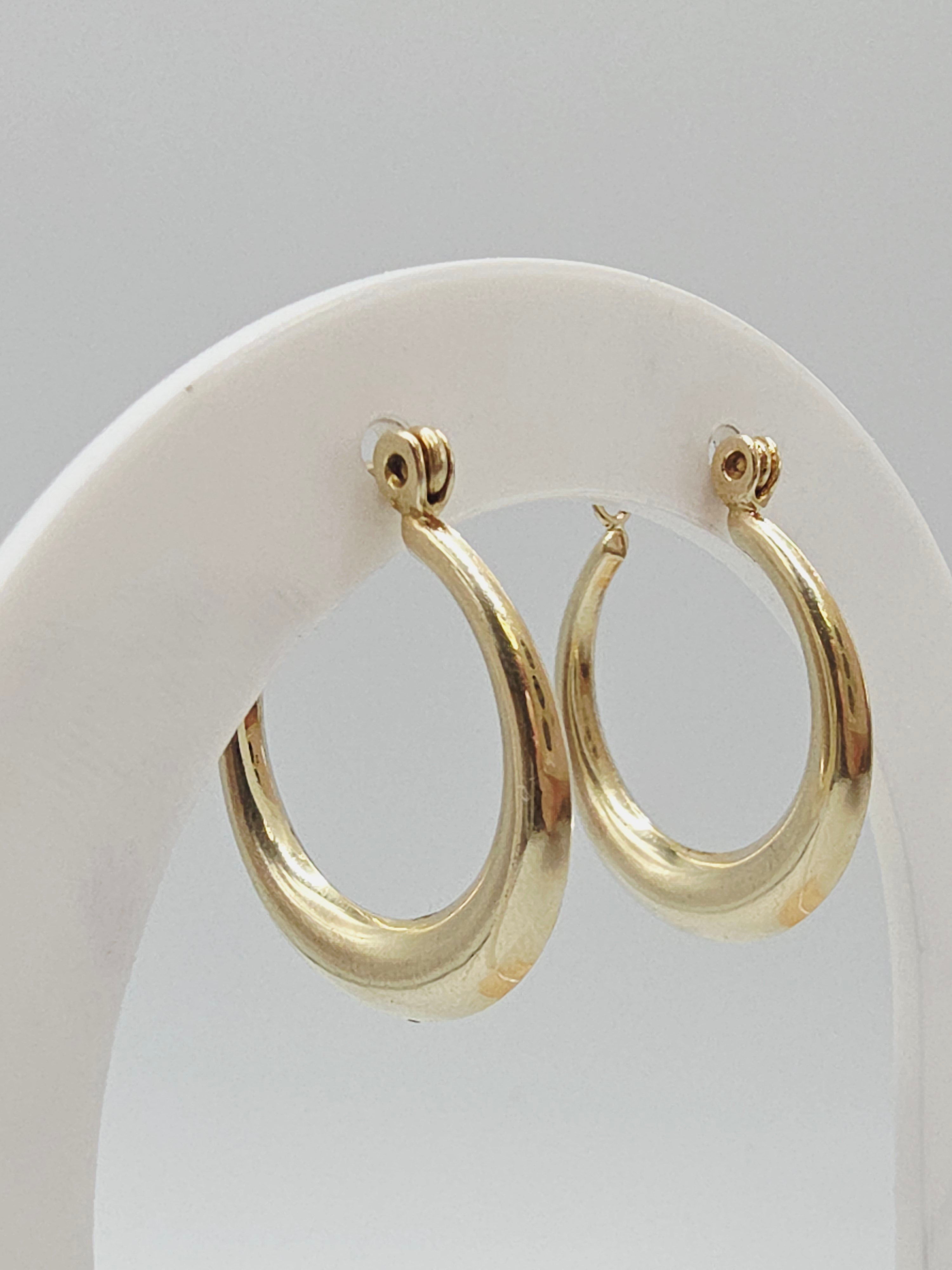 Solid 14K Yellow Gold Hoop Earrings