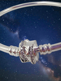 Pandora Sparkling Shooting Star Charm Bangle Bracelet - 6.5 Inch