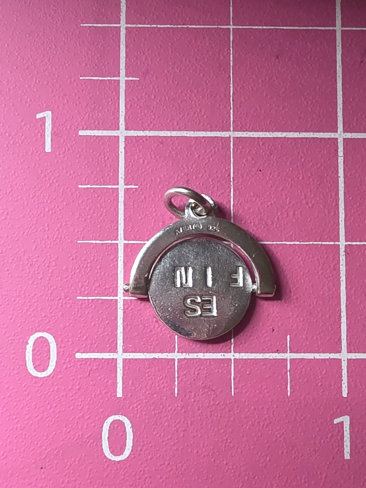 RETIRED James Avery Sterling Silver Best Friend Spinner Charm Pendant - UNCUT Loop