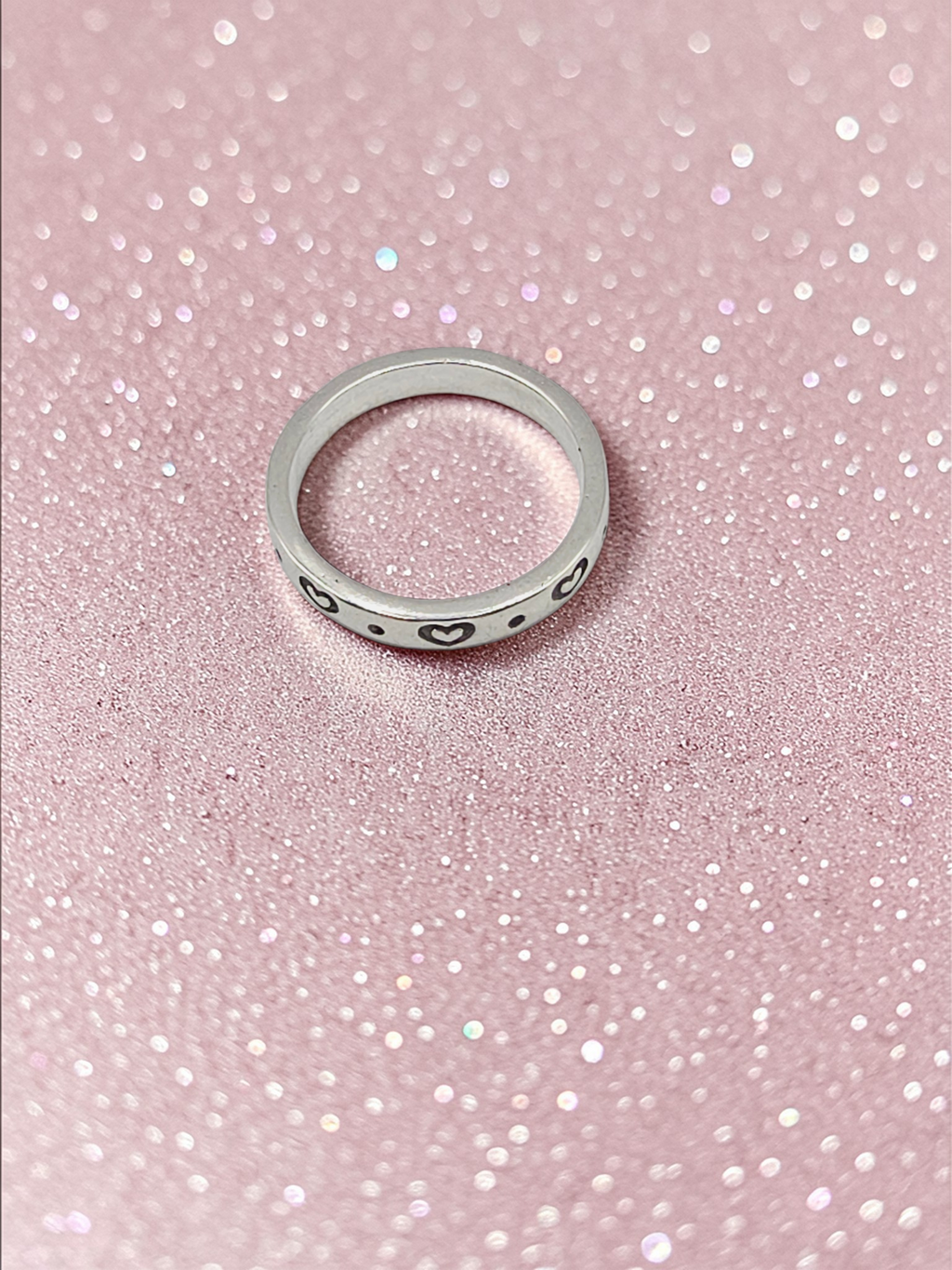 RETIRED James Avery Love Heart Stackable Sterling Silver Ring - Size 6