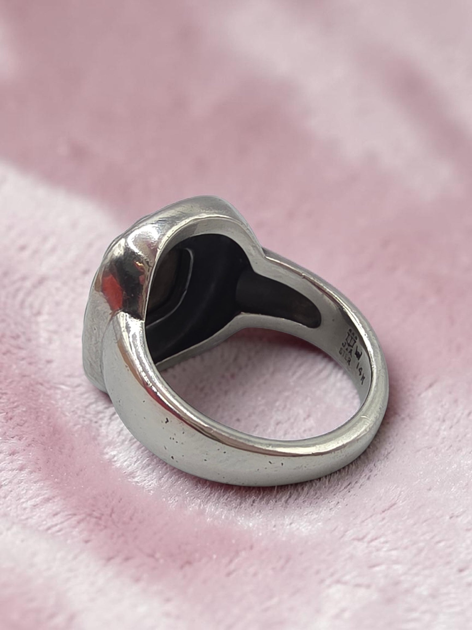 James Avery Beaded Dome Ring in Sterling Silver & 14K Gold - RETIRED - Size 6.5