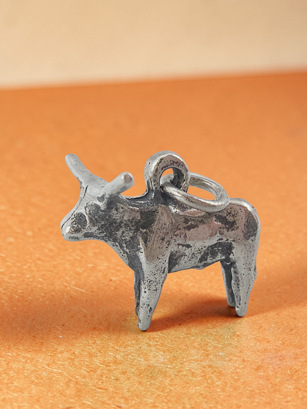RETIRED James Avery 3D Texas Longhorn Bull Cow Sterling Silver Charm Pendant HTF