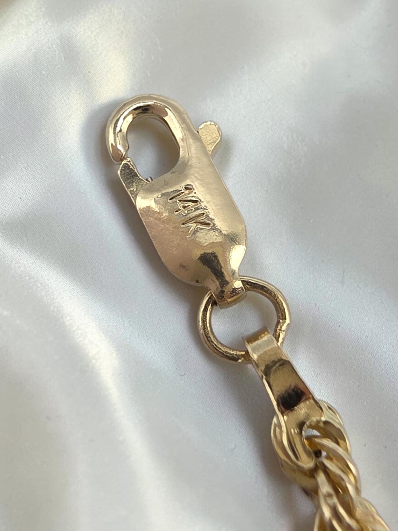 Vintage Michael Anthony Solid 14K Yellow Gold French Rope Chain Necklace 18" 3mm
