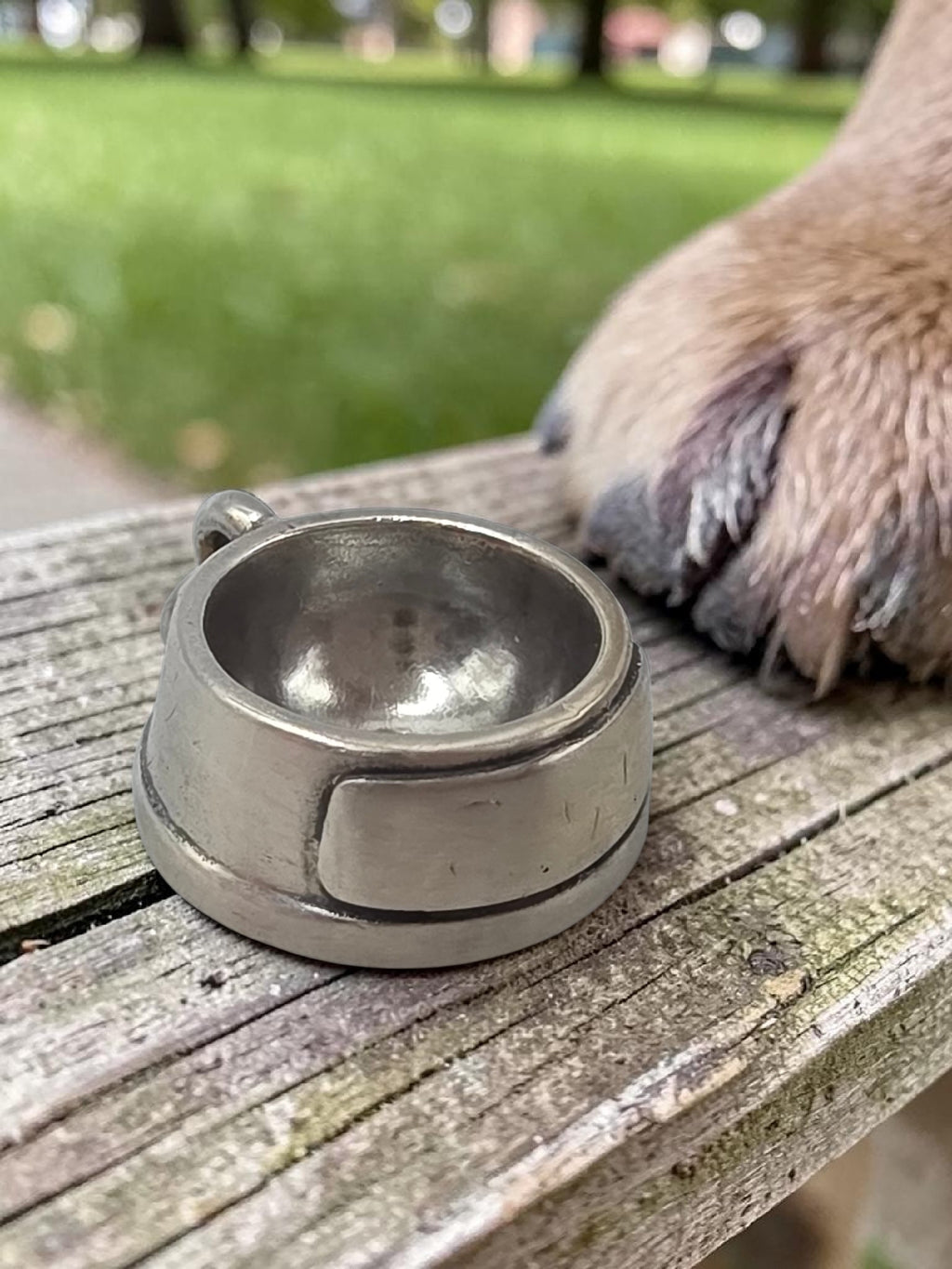 Retired James Avery Dog or Cat Pet Food Bowl 925 Sterling Silver Charm