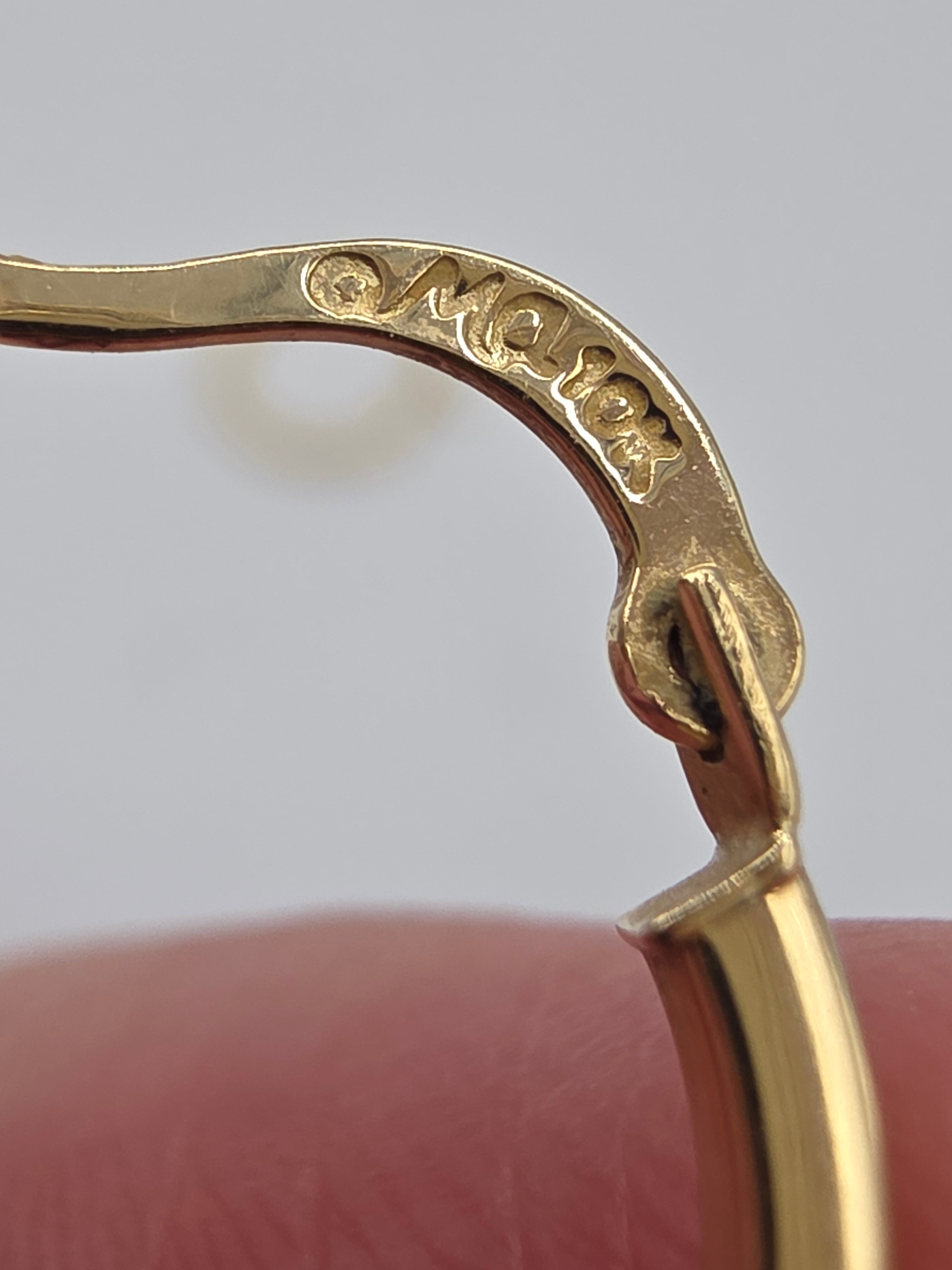 Michael Anthony Solid 10K Yellow Gold Square Tube Hoop Earrings 0.5 Inch