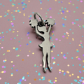 Retired James Avery Pom Pom Cheerleader 925 Sterling Silver Charm Pendant