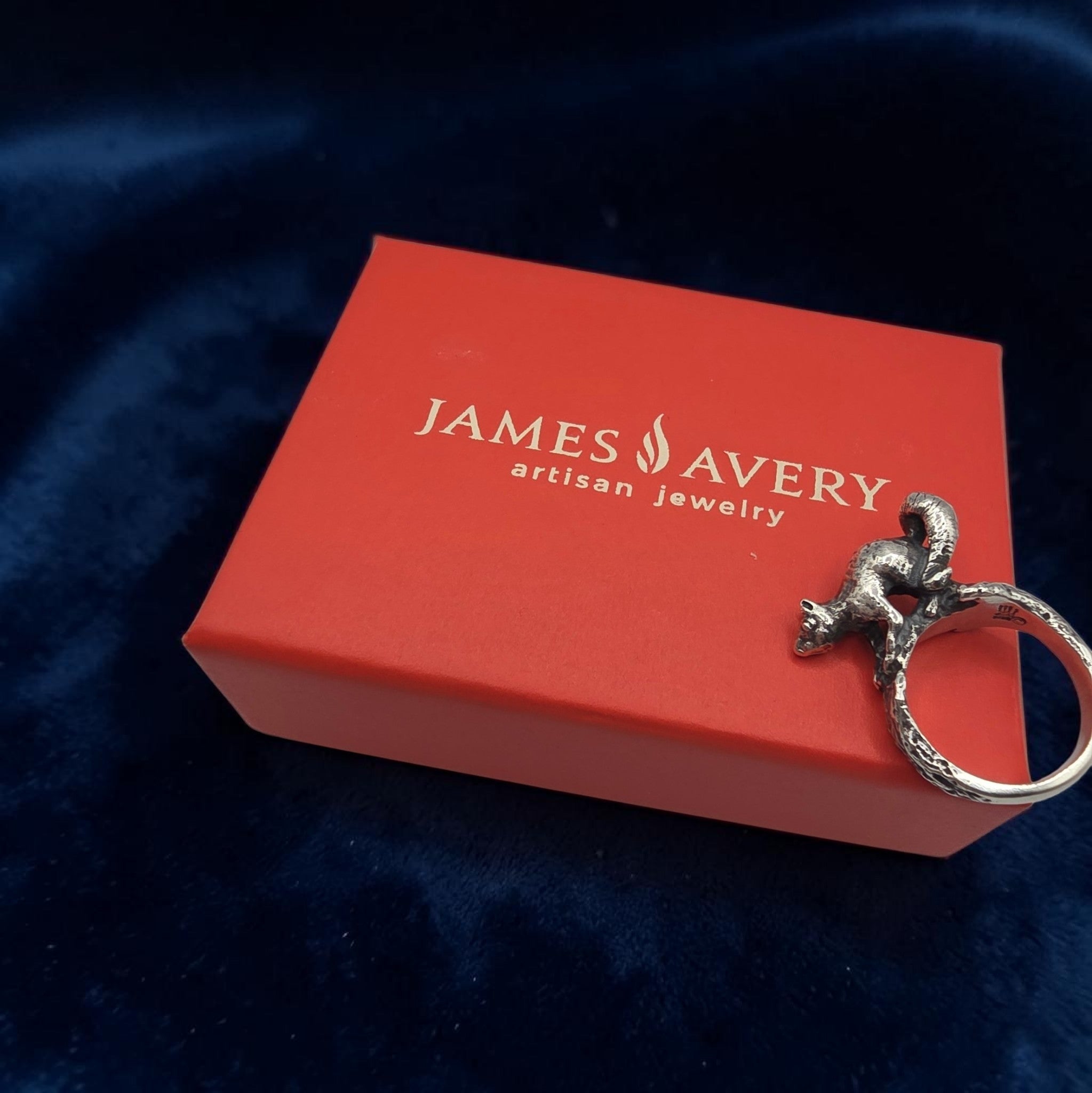 James Avery 3D Squirrel 925 Sterling Silver Animal Ring - RETIRED HTF - Size 5