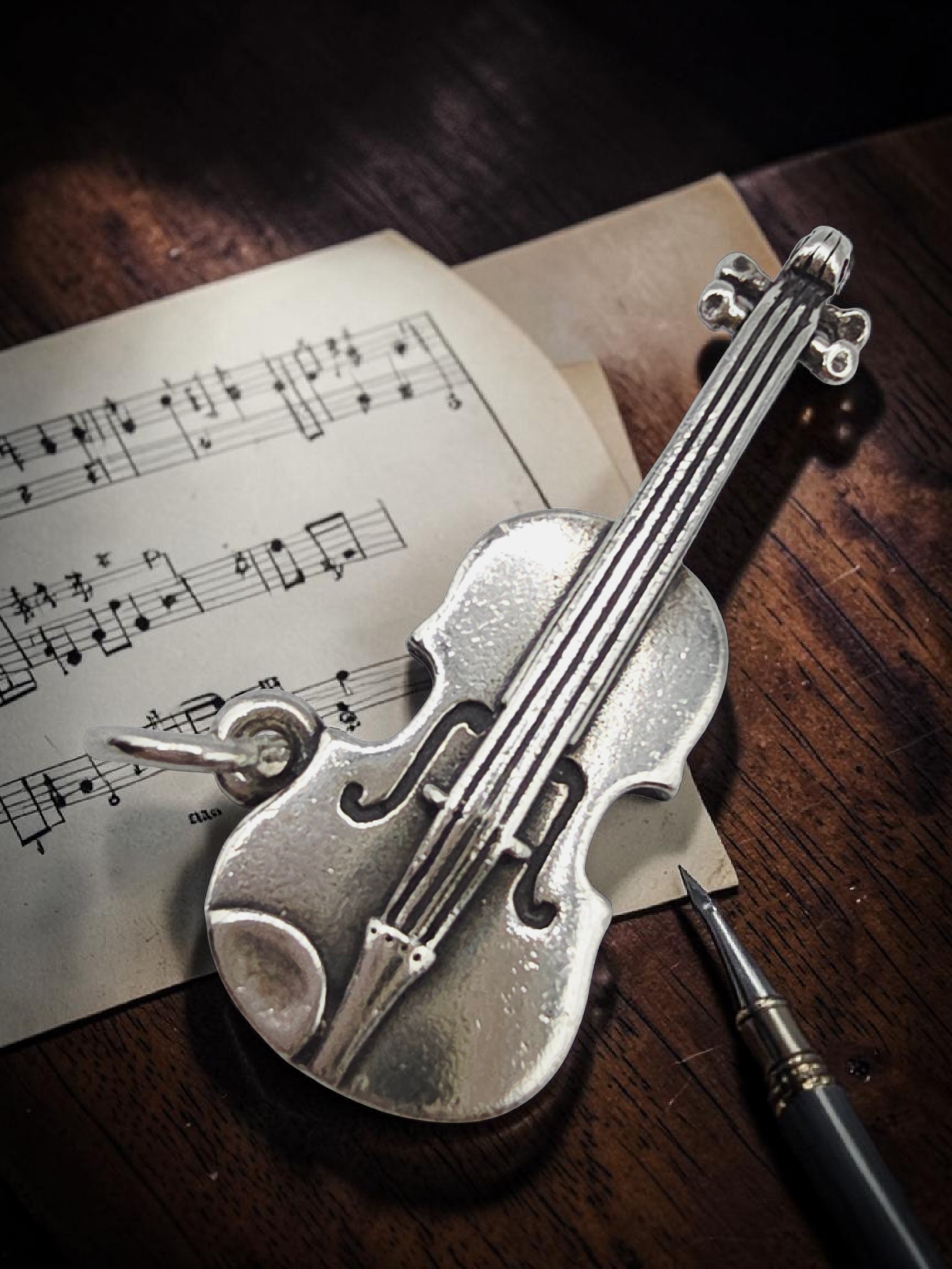 James Avery Violin Music Instrument Charm Pendant - RETIRED