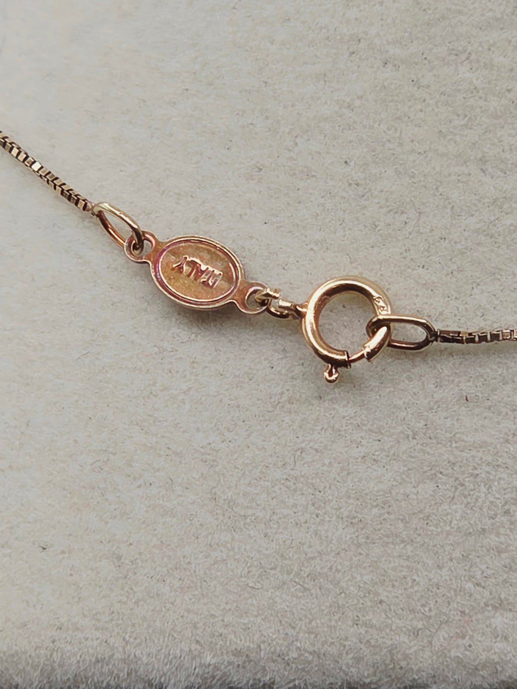 Solid 14K Yellow Gold Necklace with Opal Dolphin Pendant 17 Inches