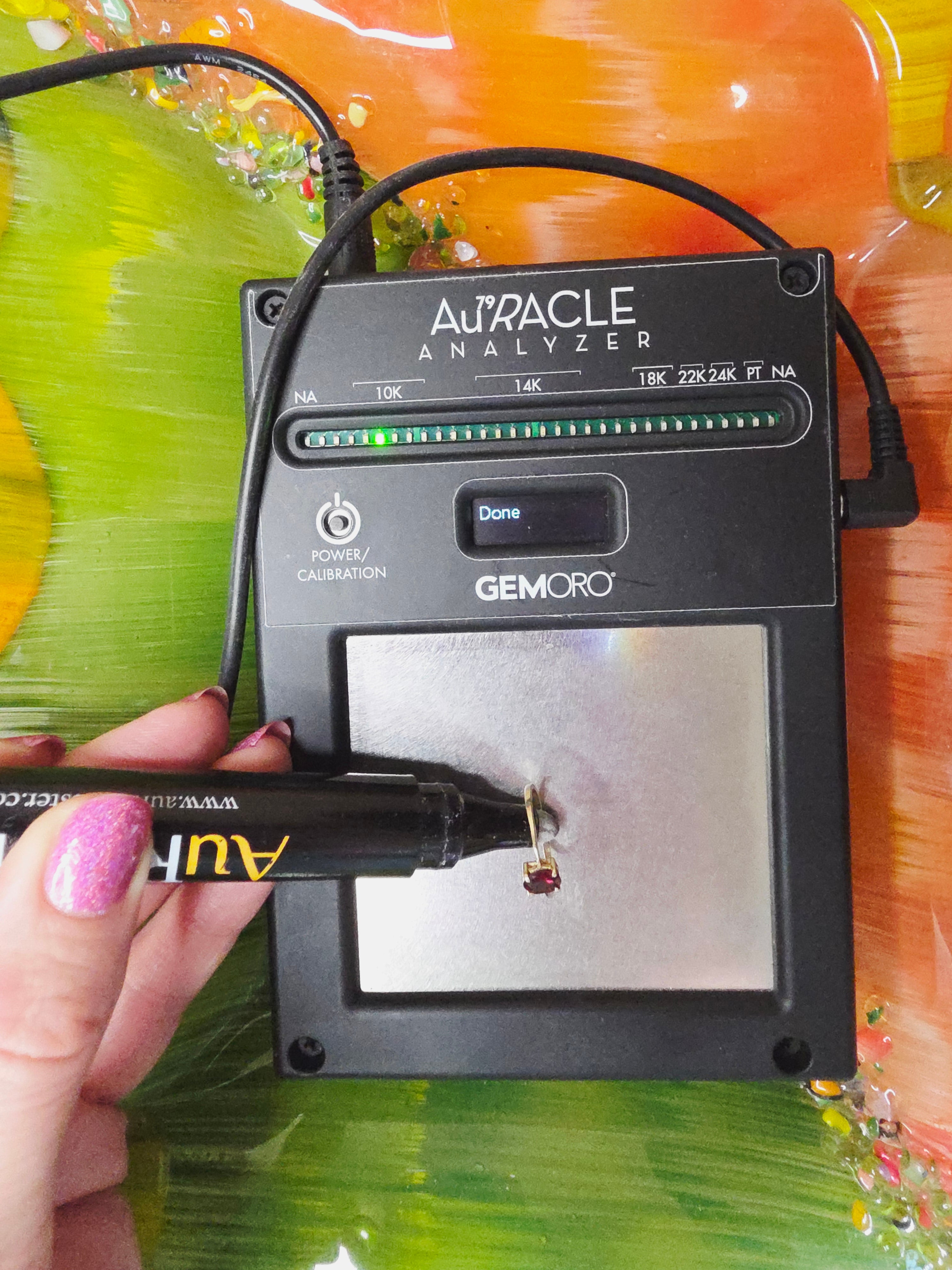 Solid 10K Yellow Gold Ring with Oval-Cut Ruby - Size 6