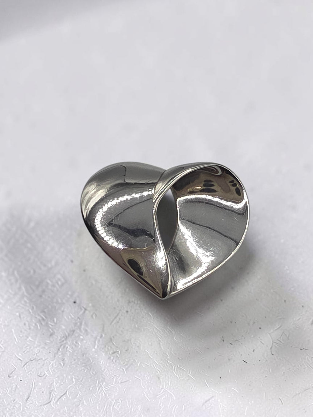 RETIRED James Avery Folded Open Heart Sterling Silver Necklace Pendant HTF