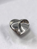 RETIRED James Avery Folded Open Heart Sterling Silver Necklace Pendant HTF