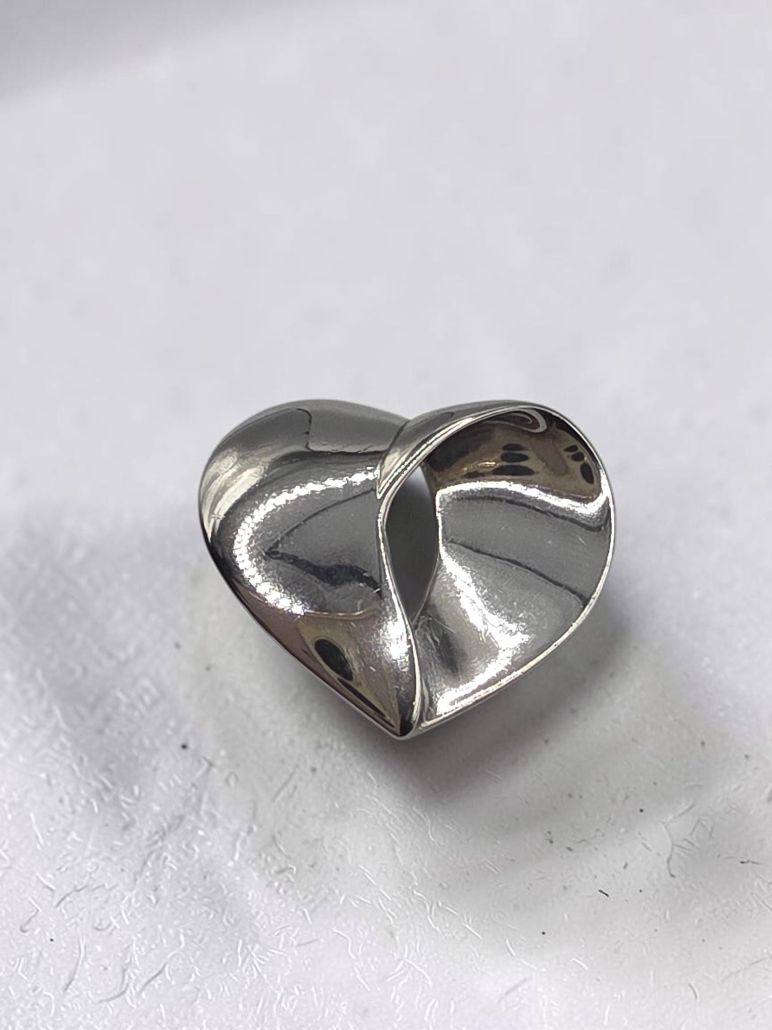 RETIRED James Avery Folded Open Heart Sterling Silver Necklace Pendant HTF