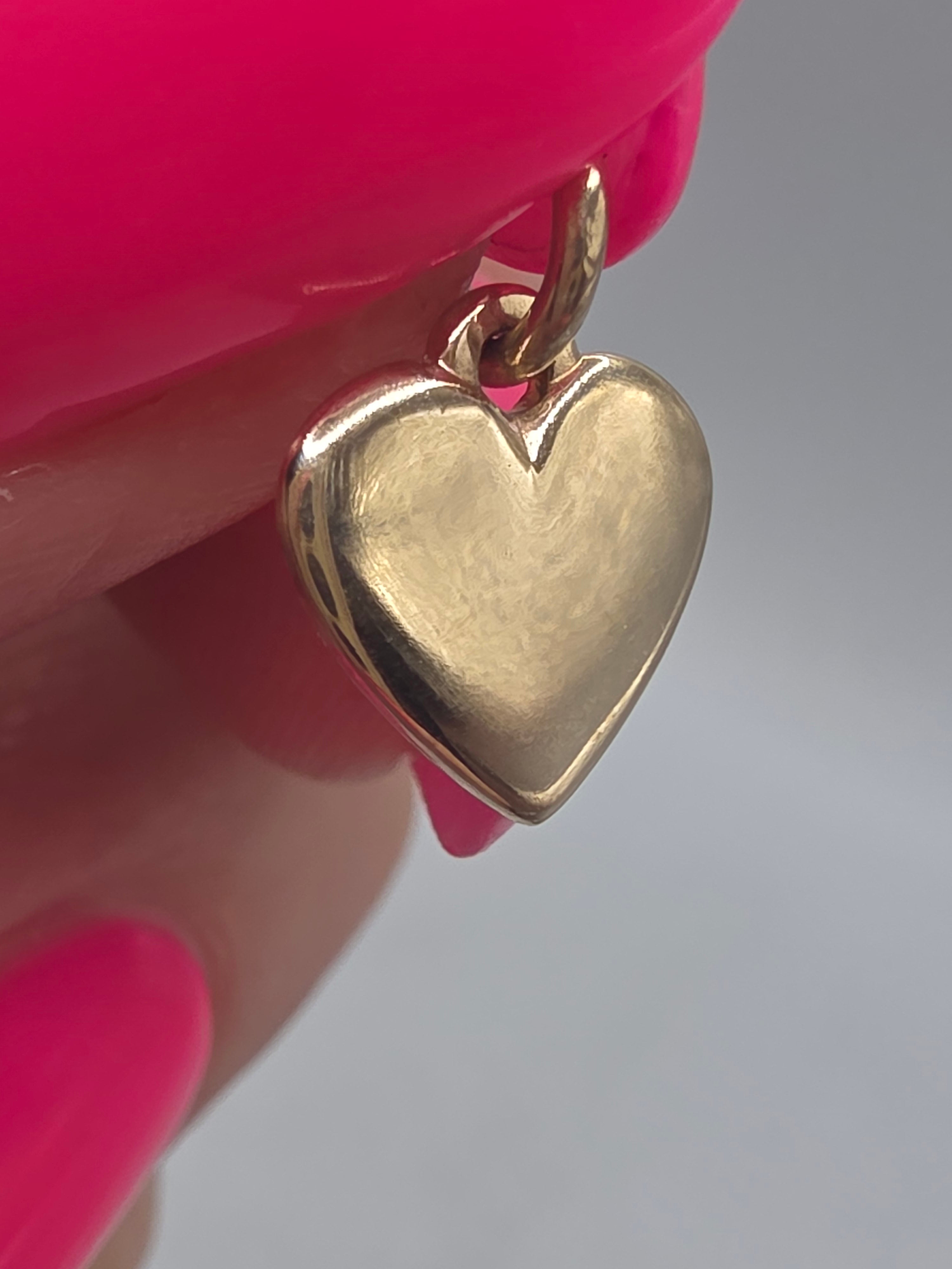 James Avery Solid 14K Yellow Gold Heart Charm Pendant