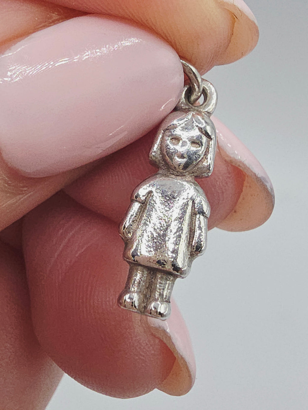 RETIRED James Avery Sterling Silver Little Girl Child Daughter Charm Faded Stamp
