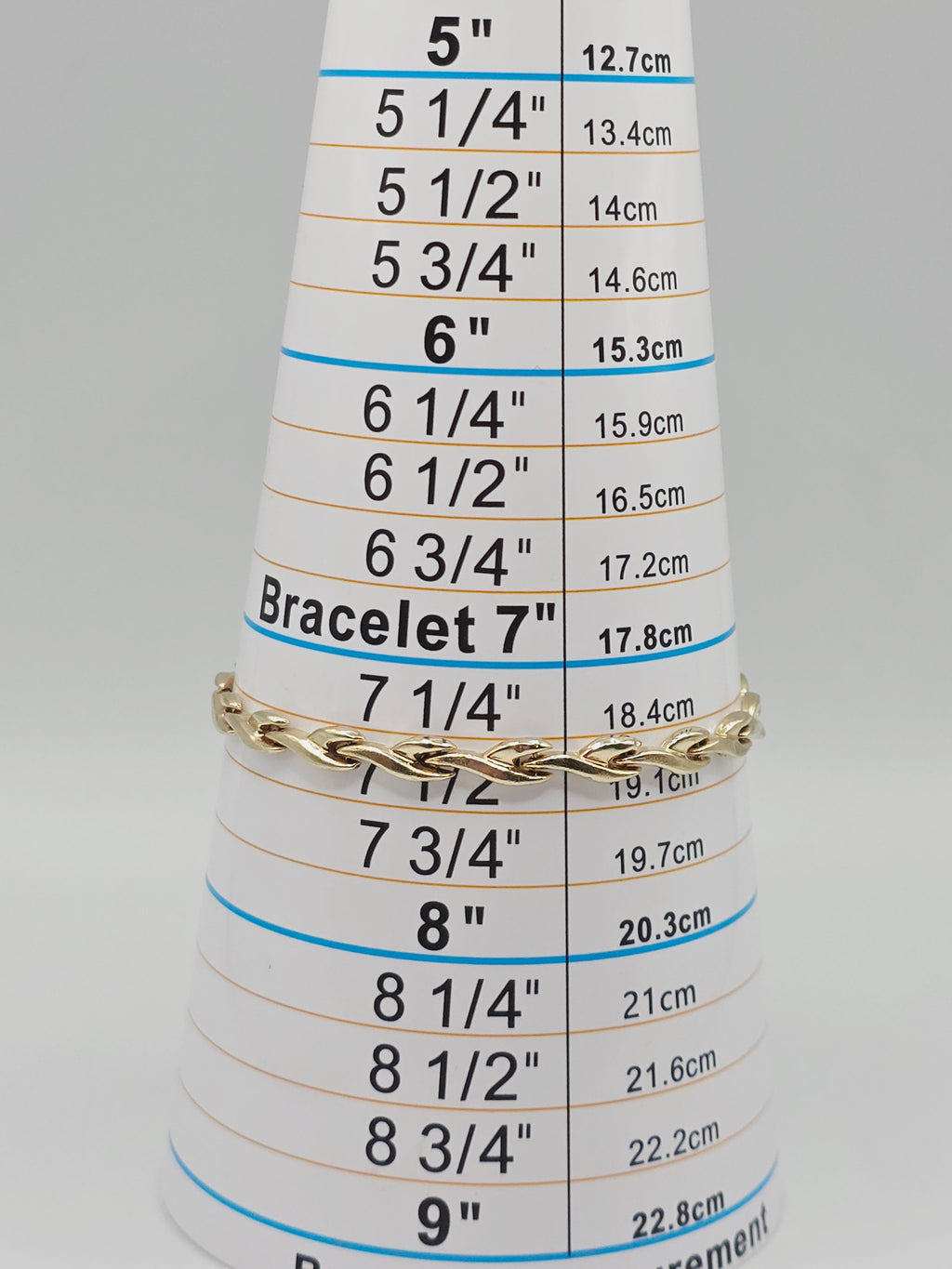 Solid 10K Yellow Gold Bracelet 7.25 Inches