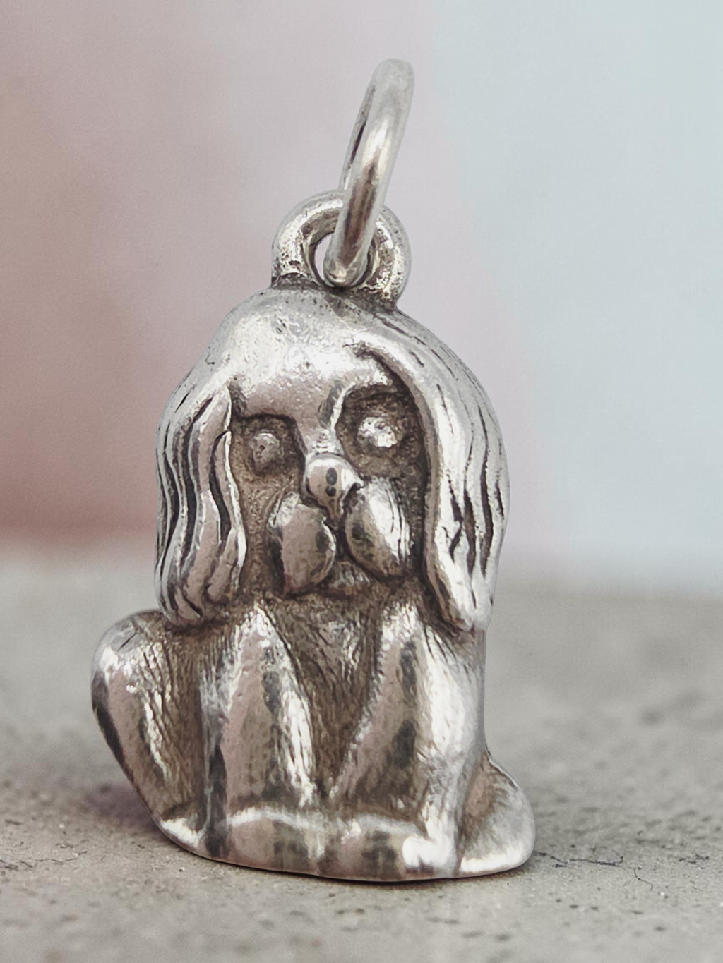 James Avery Sterling Silver Cocker Spaniel Dog Charm Pendant - RETIRED