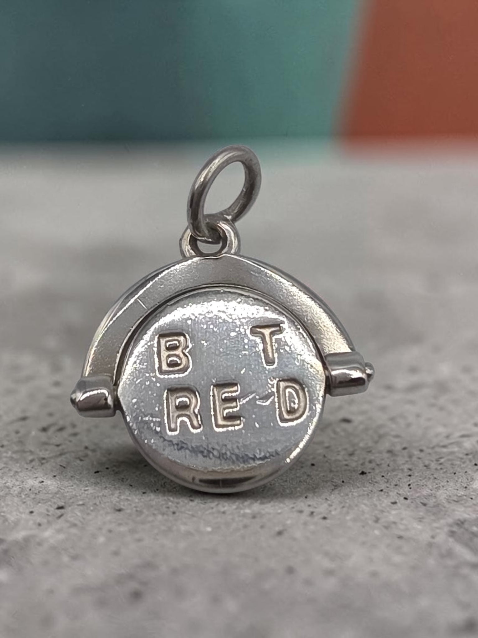 RETIRED James Avery Sterling Silver Best Friend Spinner Charm Pendant - UNCUT Loop