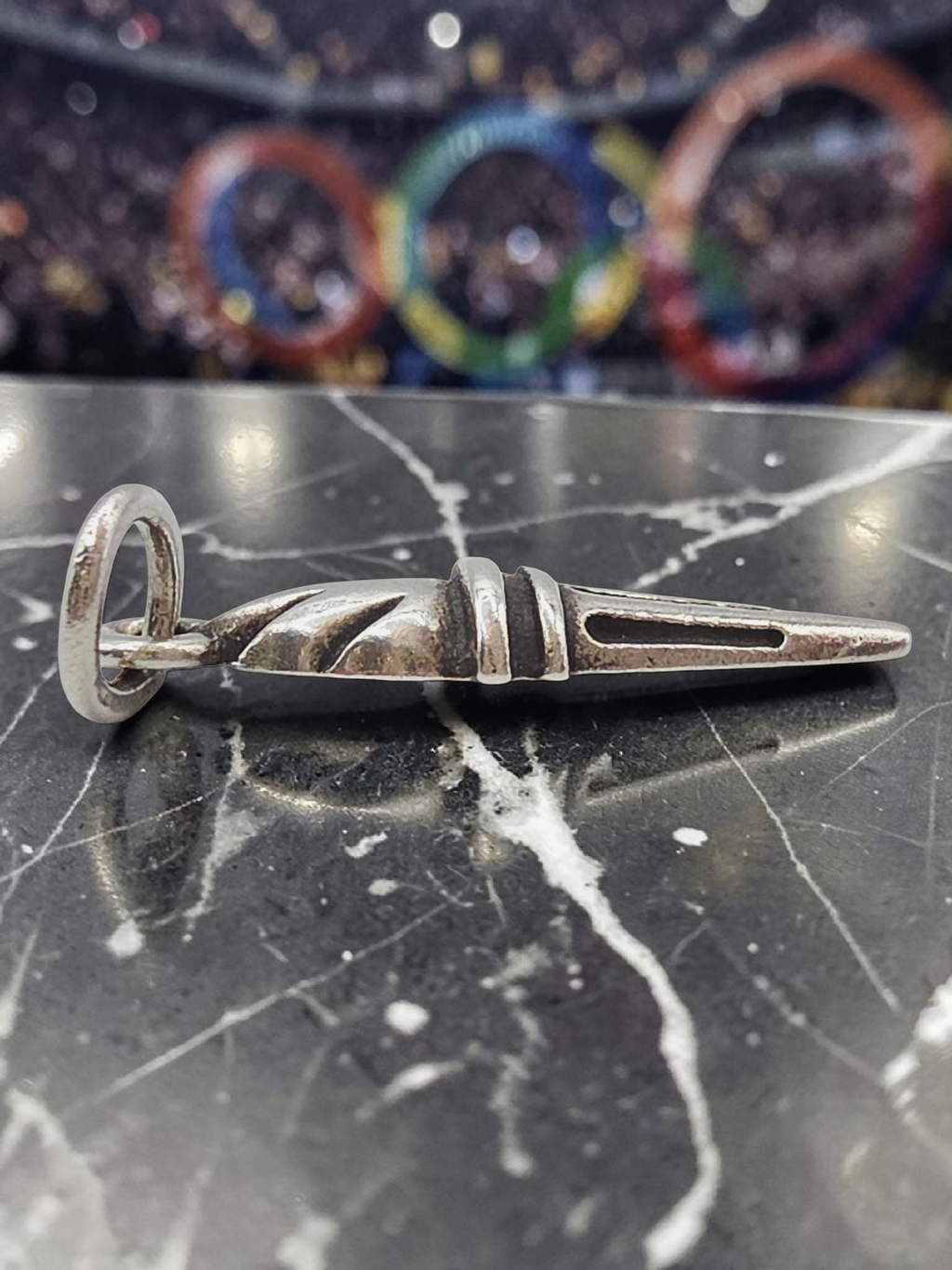 RETIRED James Avery Sterling Silver Olympic Torch Charm Pendant - UNCUT