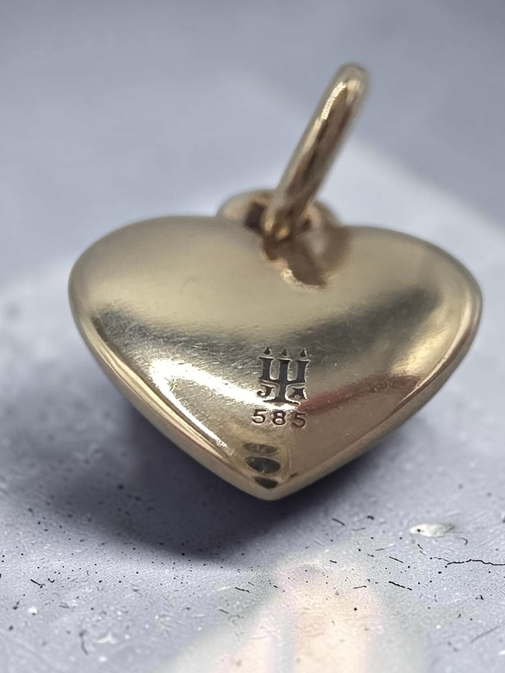 James Avery Solid 14K Yellow Gold Heart Charm Pendant