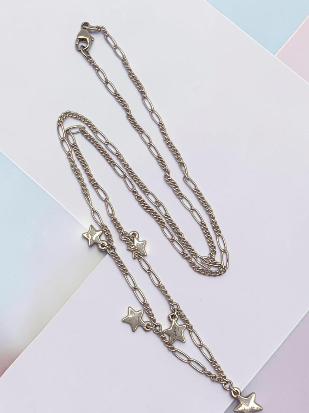 RETIRED James Avery Sterling Silver Star Drops Necklace - 18 Inch - HTF