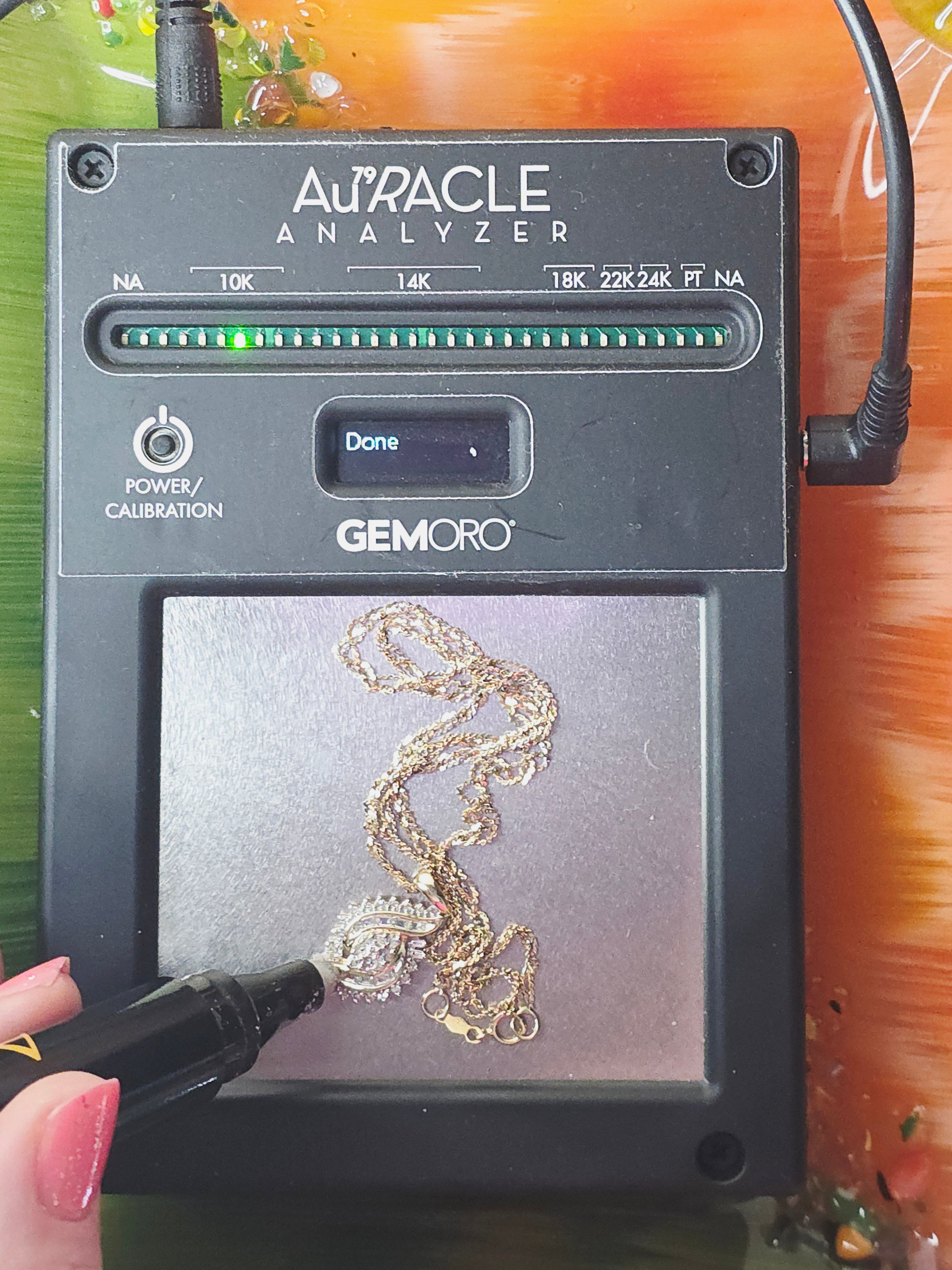 Solid 14K Gold Braided S-Link Chain Necklace with Solid 10K Diamond Pendant