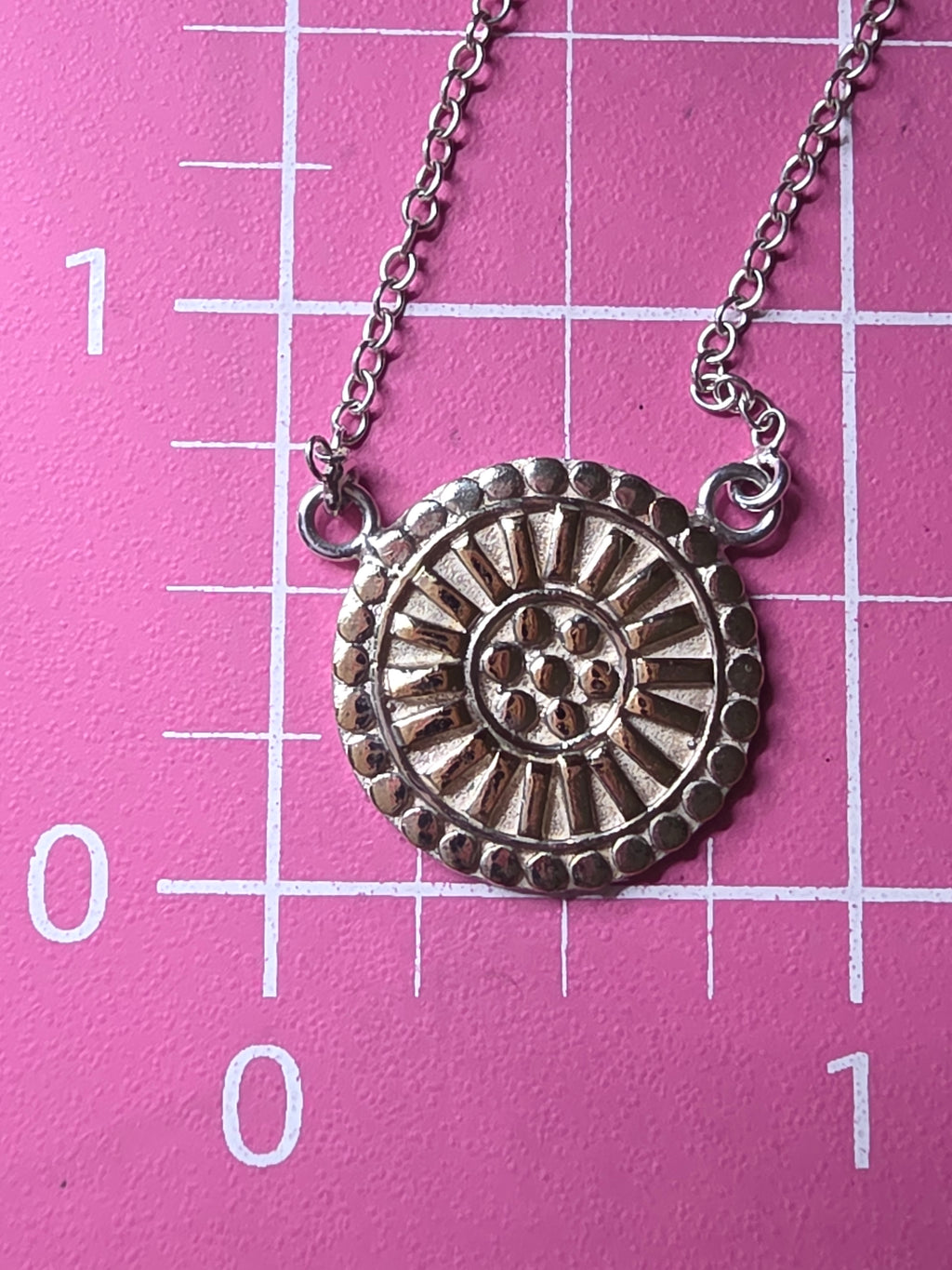 Sterling Silver Medallion Necklace