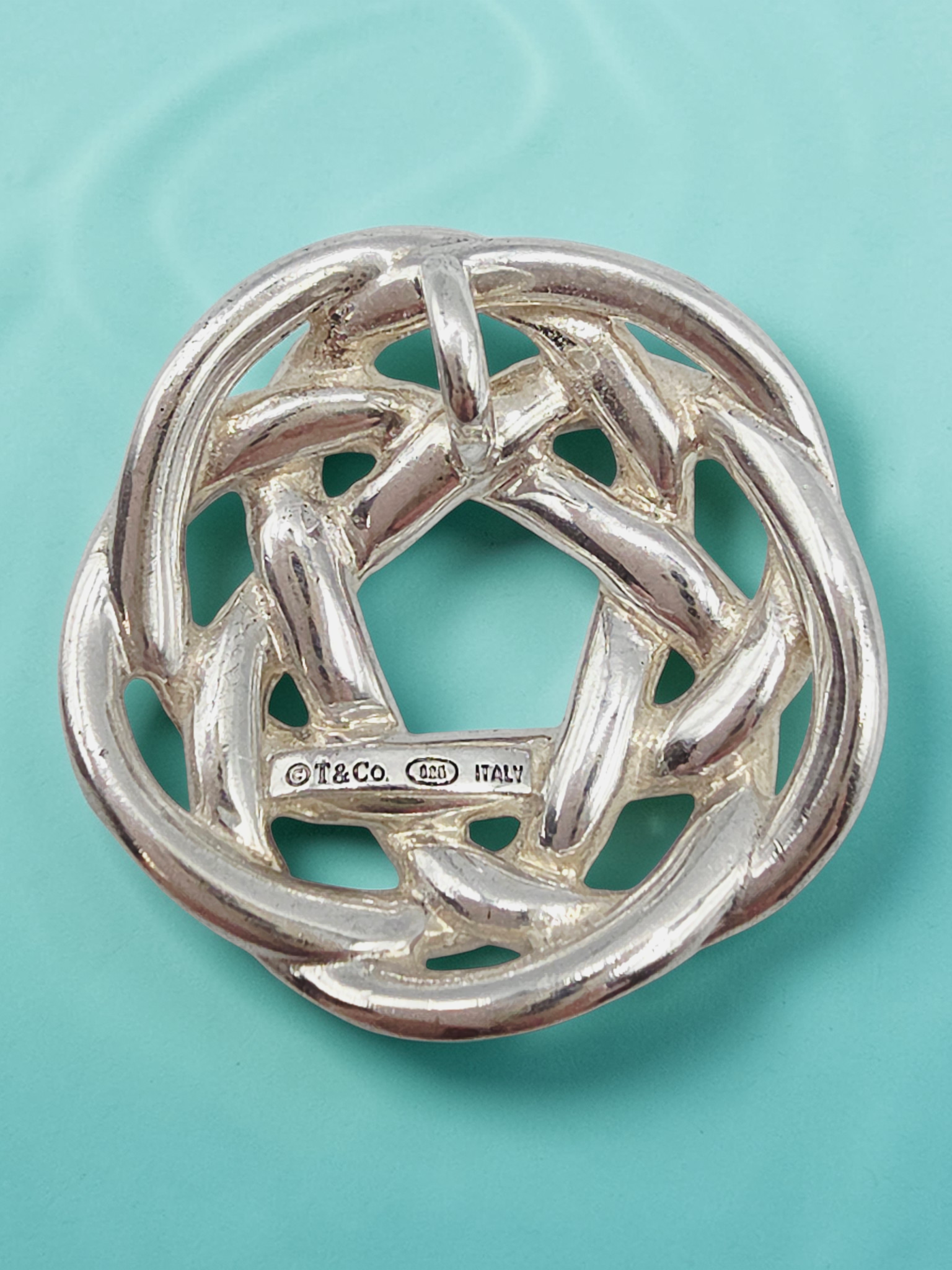 Tiffany & Co. 925 Sterling Silver Love Knot Necklace Pendant