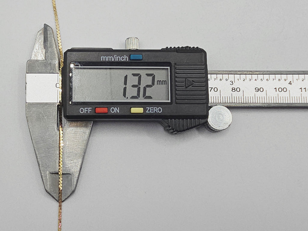 Solid 14K Yellow Gold S-Link Serpentine Chain Necklace - 15 Inch