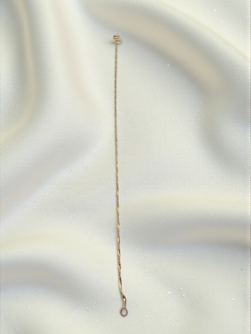 Solid 14K Yellow Gold S Link Bracelet 7 Inches