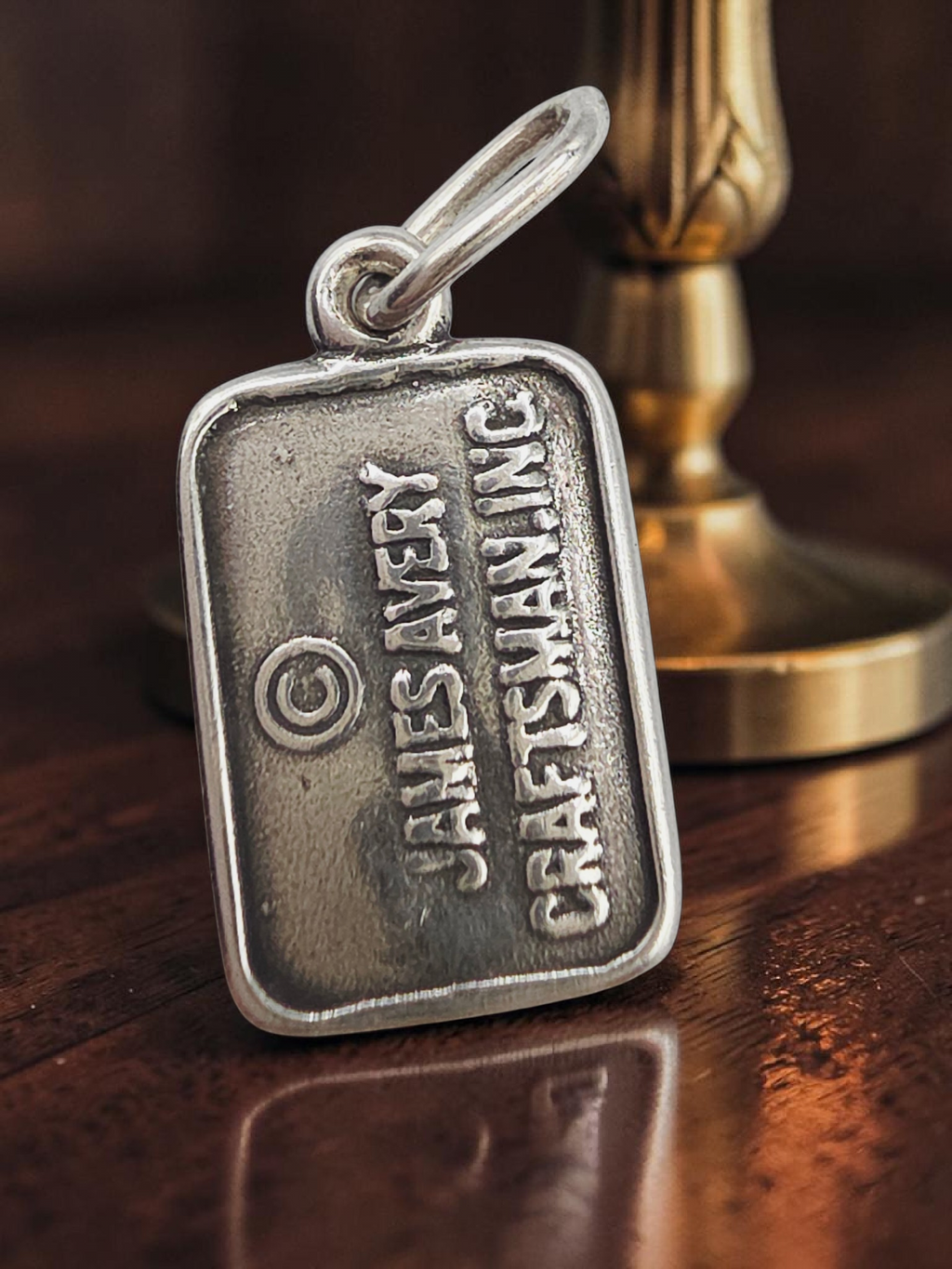 RETIRED James Avery Sterling Silver Candelabra Craftsman Inc Tag Charm Pendant