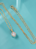 Jane Seymour Solid 14K Yellow Gold Necklace with CZ Pendant – 18" Chain