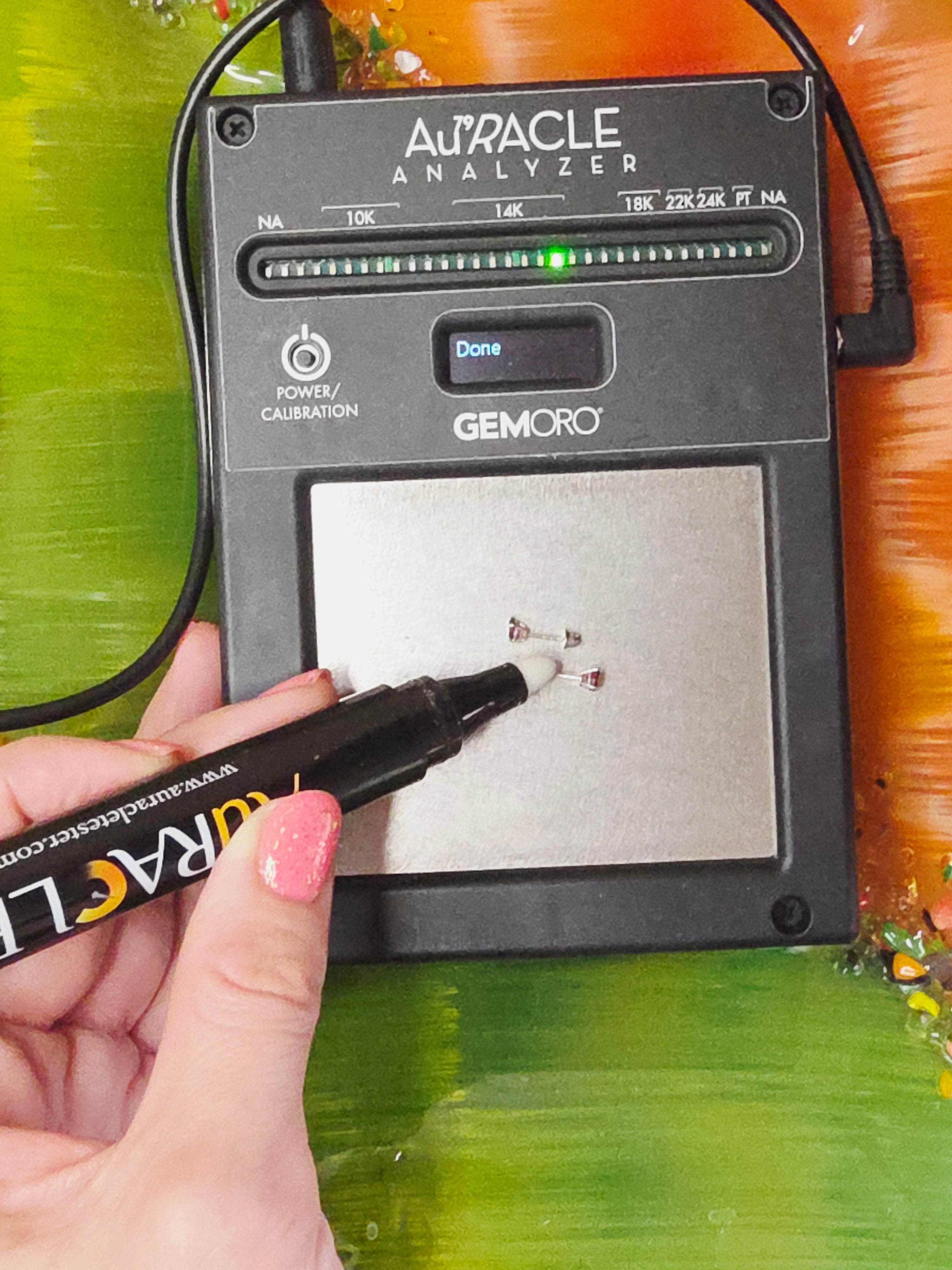 Solid 14K White Gold Garnet Stud Earrings - Screwbacks