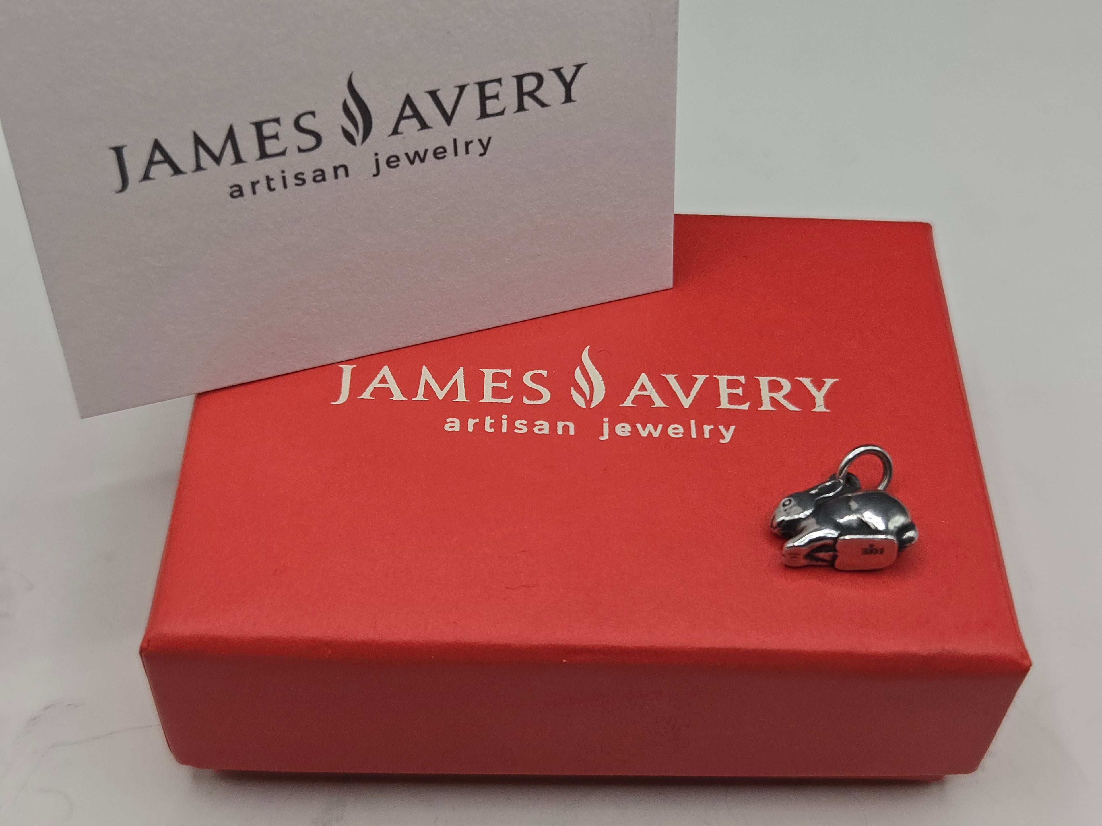Retired James Avery 925 Sterling Silver Bunny Rabbit Charm Pendant