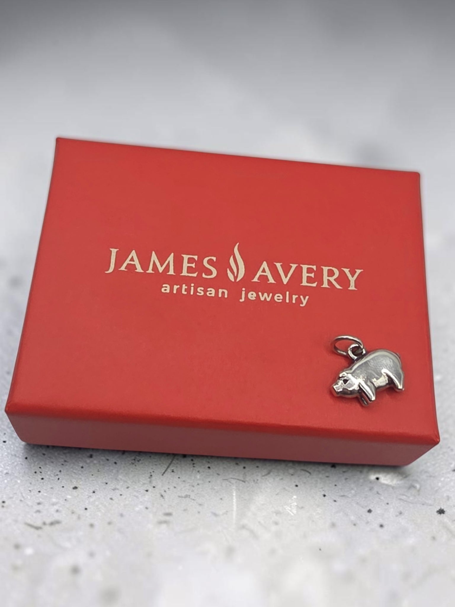 Retired James Avery 925 Sterling Silver Pig Animal Charm Pendant Uncut Loop HTF