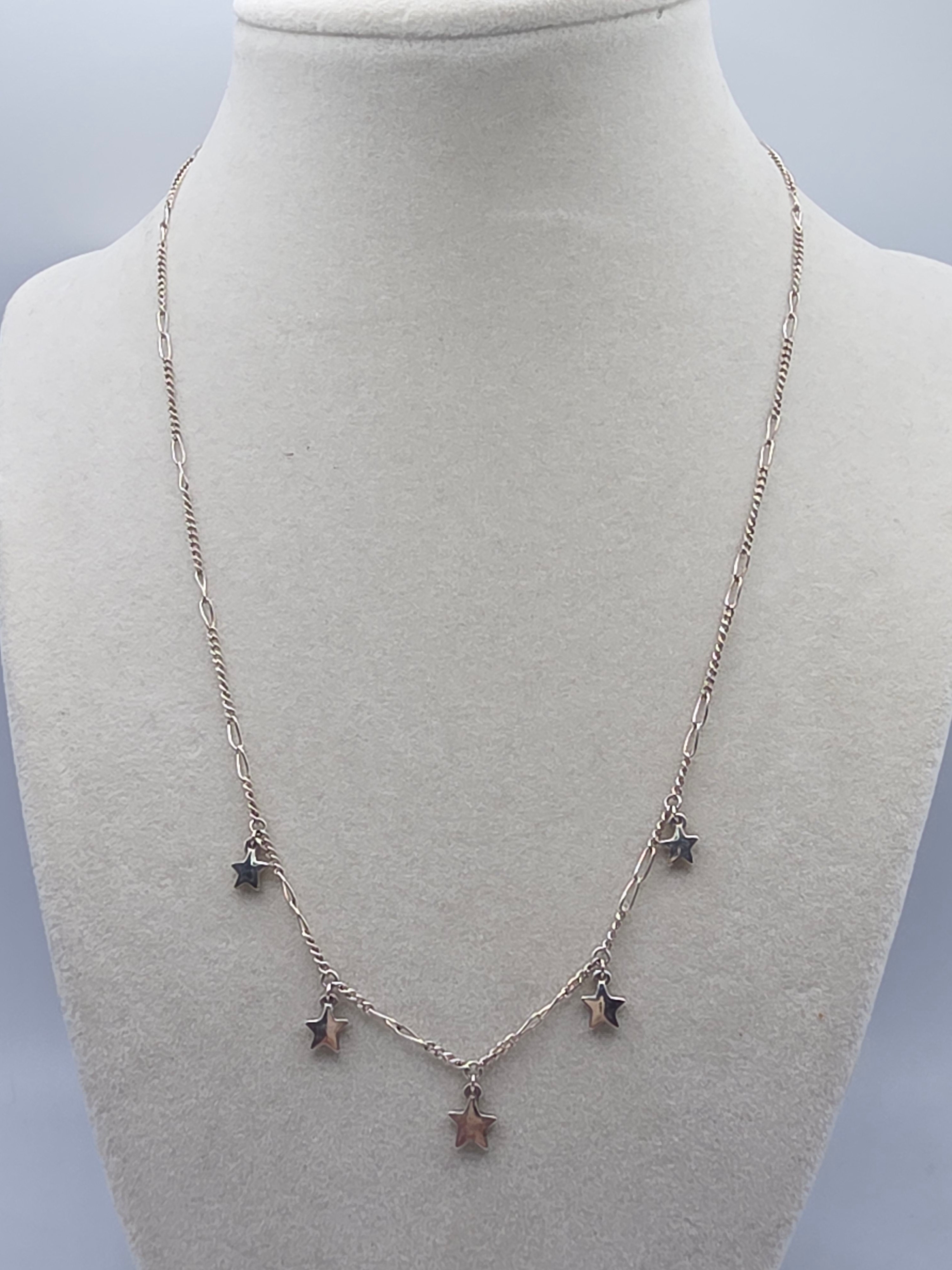 RETIRED James Avery Sterling Silver Star Drops Necklace - 18 Inch - HTF